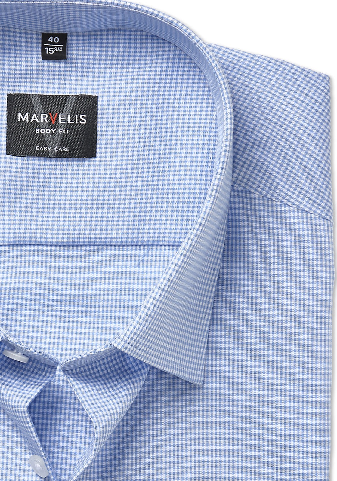 MARVELIS Langarmhemd Businesshemd, body fit, bügelleicht