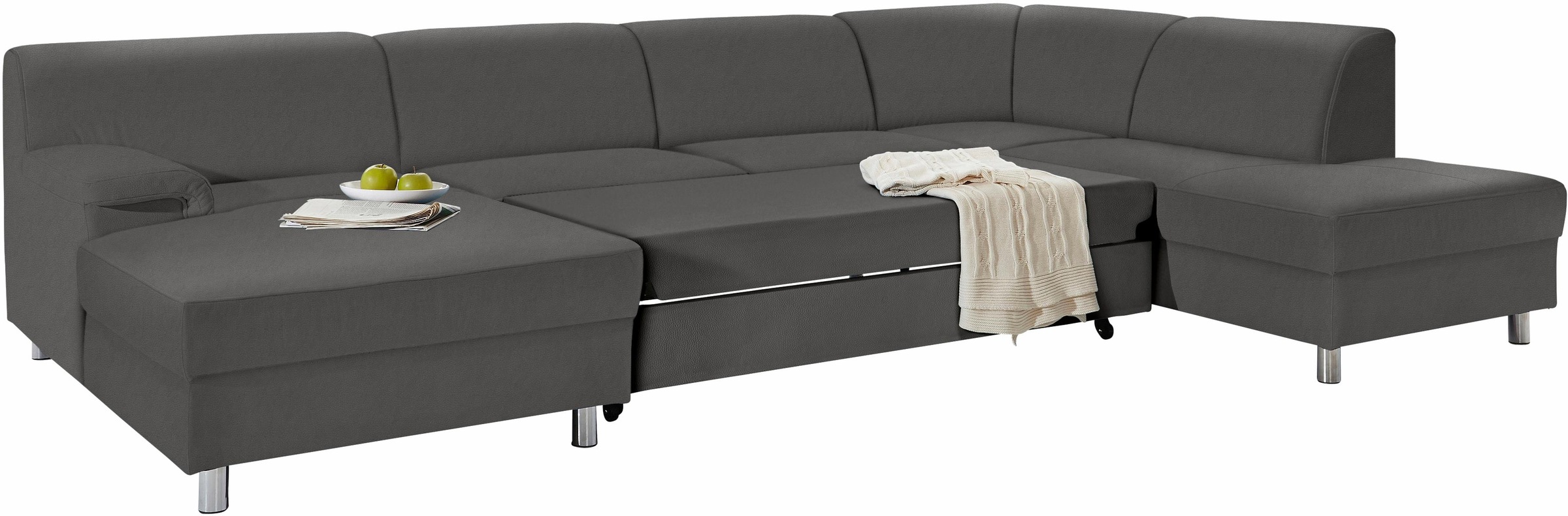 Home affaire Wohnlandschaft »Jamie, zeitloses Design, fester Sitzkomfort, v günstig online kaufen