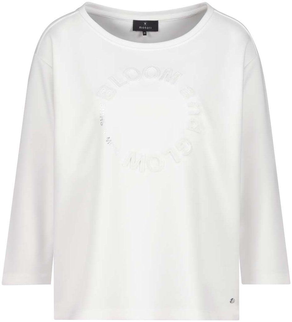 Monari T-Shirt »Shirt Basic 3D Emblem«, Mit Rundhalsausschnitt