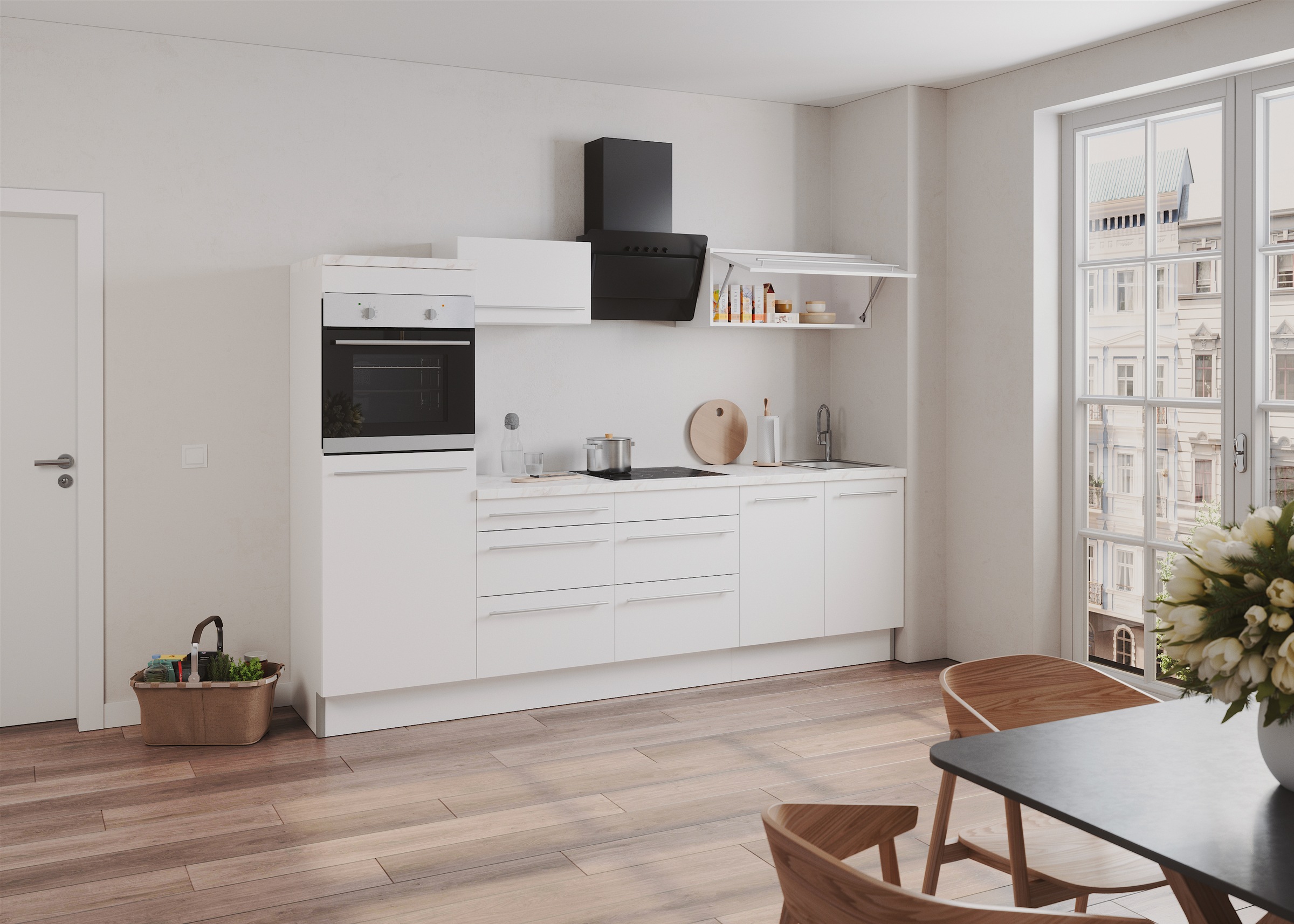 KOCHSTATION Küche »KS-Bern2«, Breite 270 cm, wahlweise mit E-Geräten, Seite günstig online kaufen