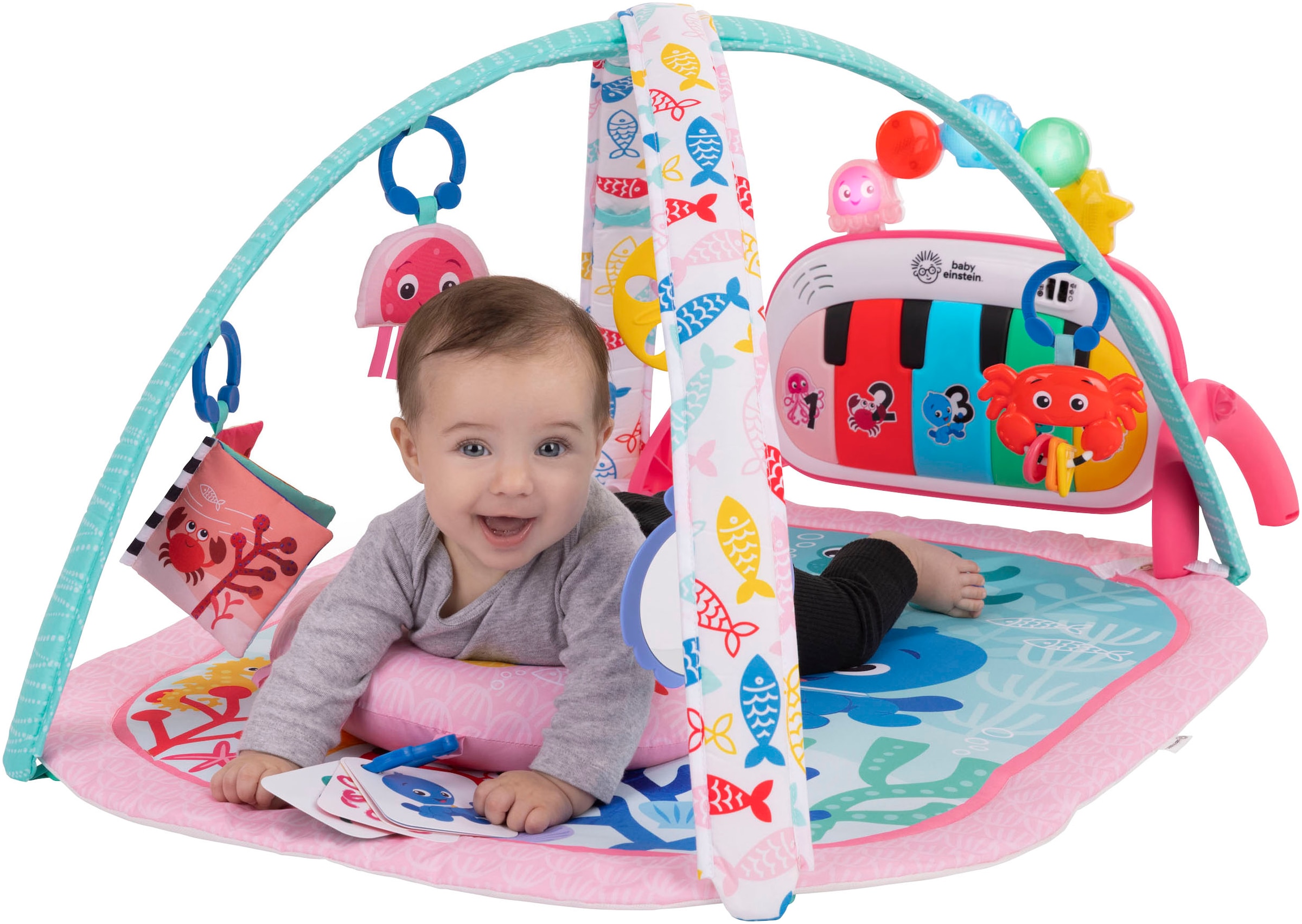 Baby Einstein Spielbogen »4-in-1 Kickin’ Tunes Jellyfish Jamboree Music & Language Discovery Gym«, mit Soundeffekt