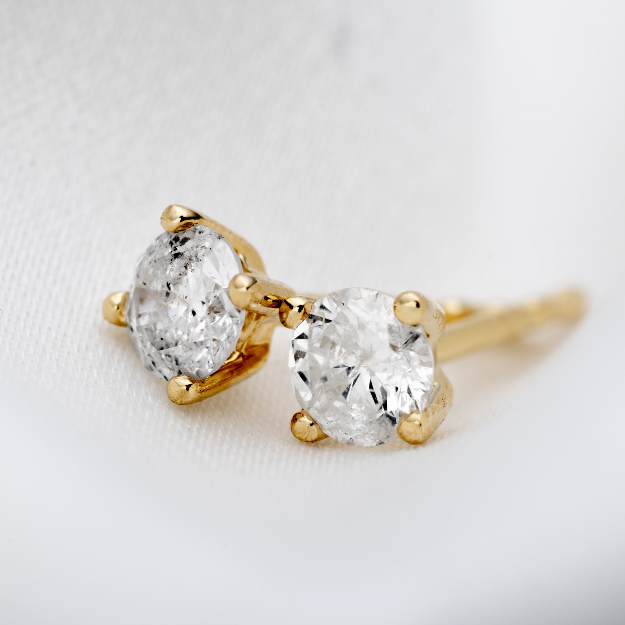 Orolino Paar Ohrstecker »585/- Gelbgold 2 Brill. 0,50ct. H/P2«