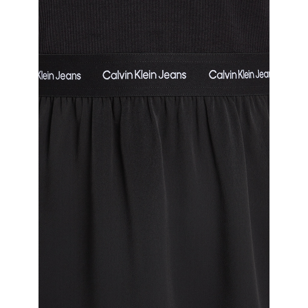 Calvin Klein Jeans Blusenkleid »LOGO ELASTIC SHORT SLEEVE DRESS«, mit Logoschriftzug