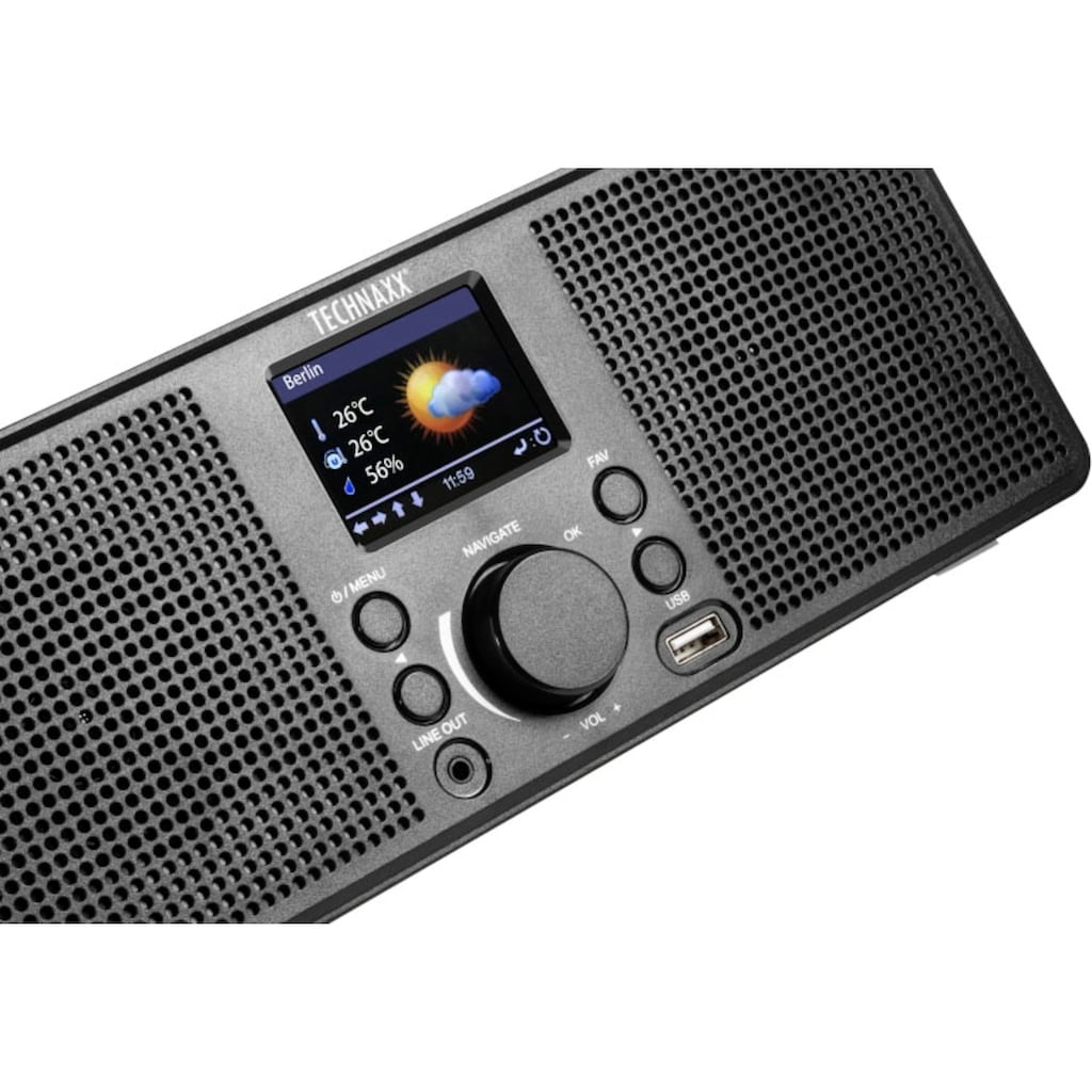 Technaxx Internet-Radio »TX-153«, (WLAN Internetradio 4 W)