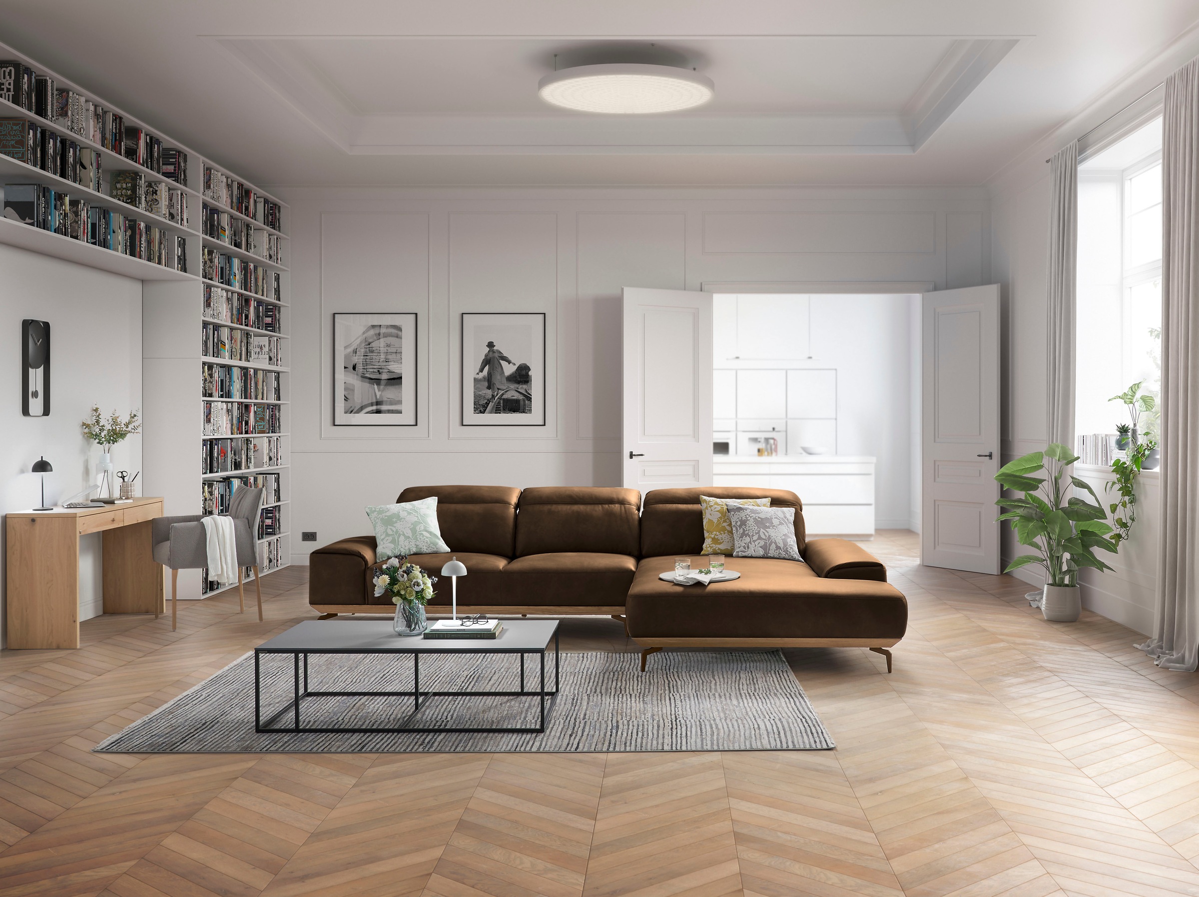 Musterring Wohnlandschaft »MR 2490«, Bronze-Fuß Sitzhöhe 46cm, wahlweise mi günstig online kaufen