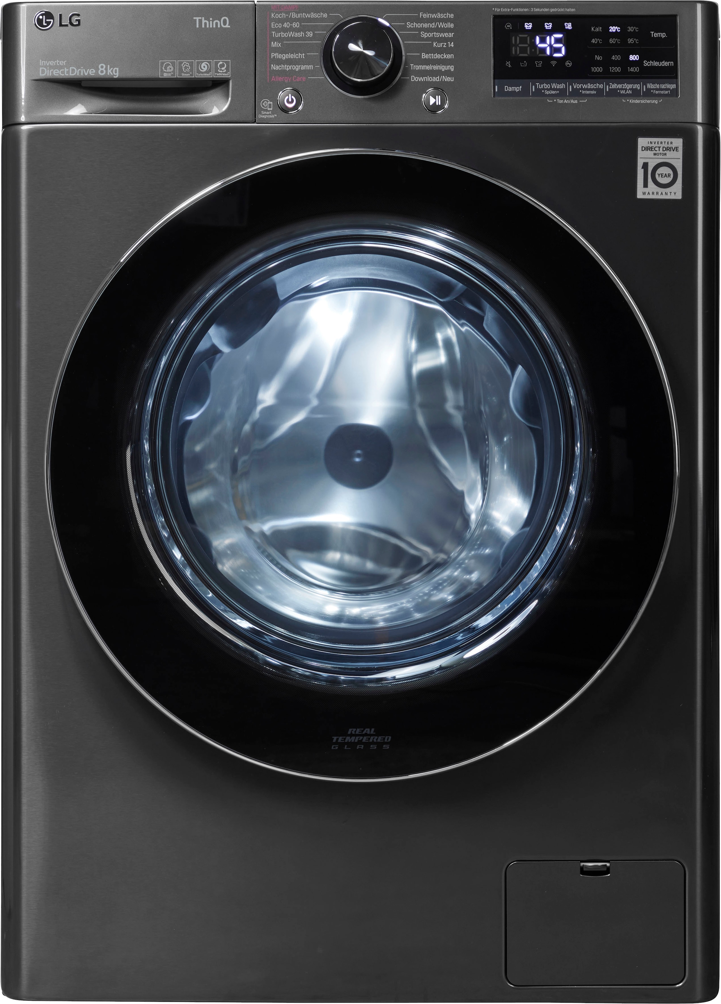 LG Waschmaschine »F4WV708P2BA«, F4WV708P2BA, 8 1400 - in bestellen nur Minuten kg, 39 U/min, Waschen TurboWash®
