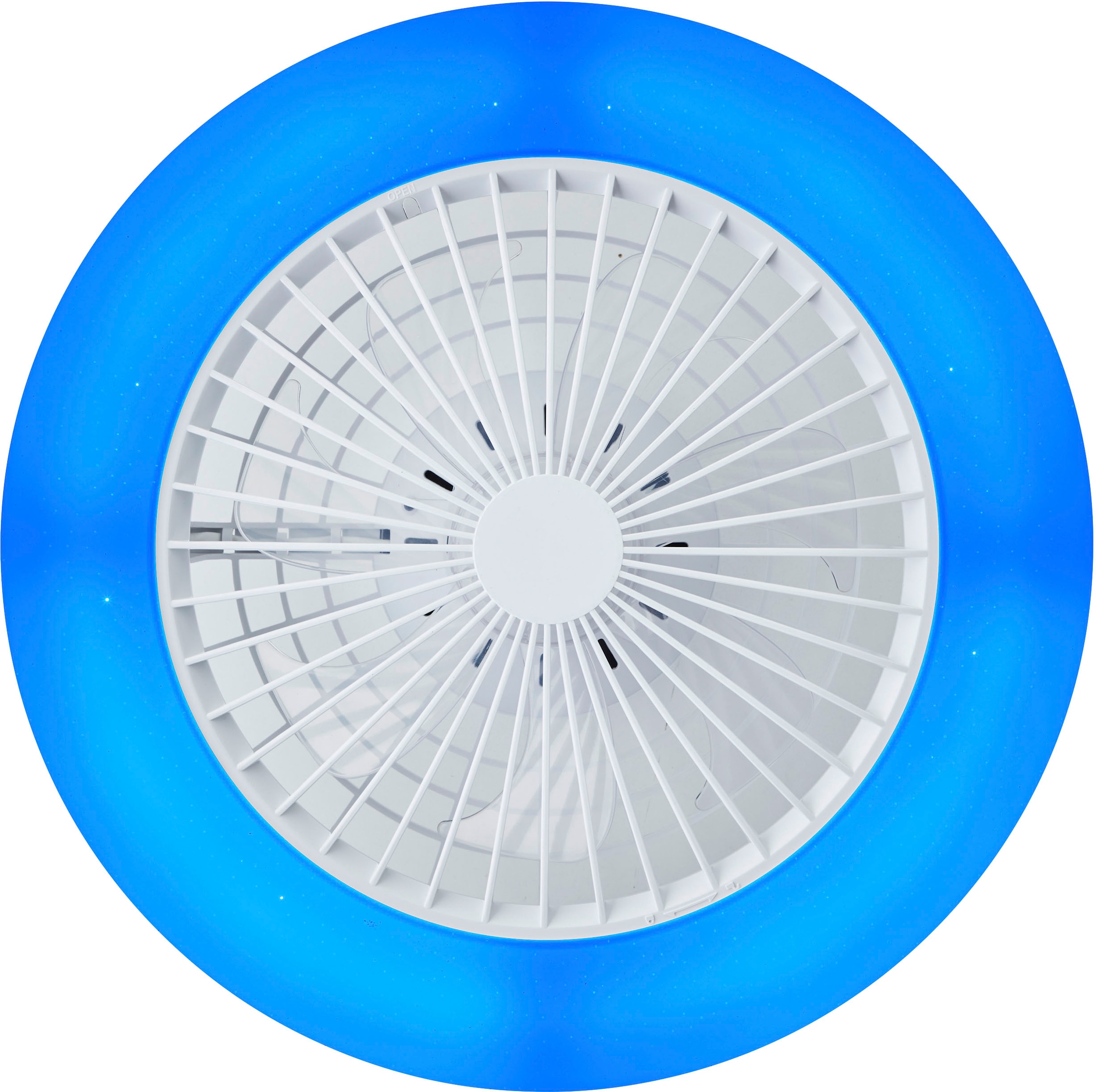Brilliant LED Deckenleuchte »Salerno«, LED Leuchte, Ventilator, digitales RGB, 49 cm, 4700 lm, 3000-6500 K