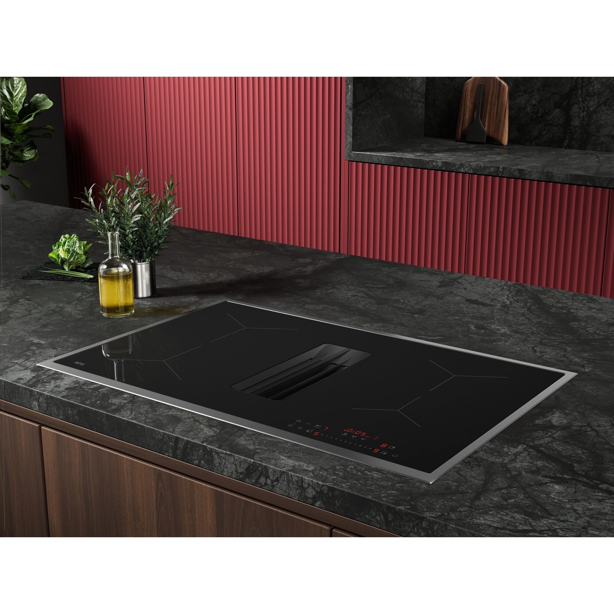 AEG Kochfeld mit Dunstabzug »TT84CA0FRB« Induktionskochen mit integr. Dunstabzug: frische Luft, Made in Germany