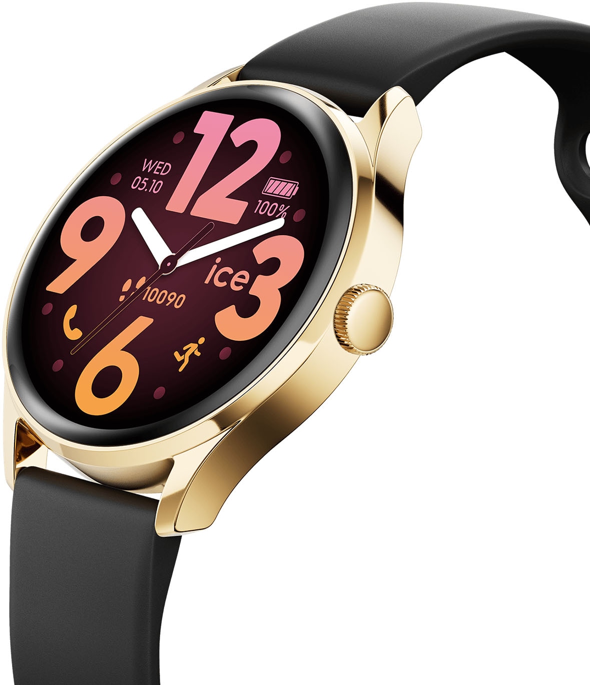 ice-watch Smartwatch »ICE smart 3.0 - 1.2 AMOLED - GPS«, Armbanduhr, Damenuhr, Silikonarmband,Bluetooth,Touch-Display,digital
