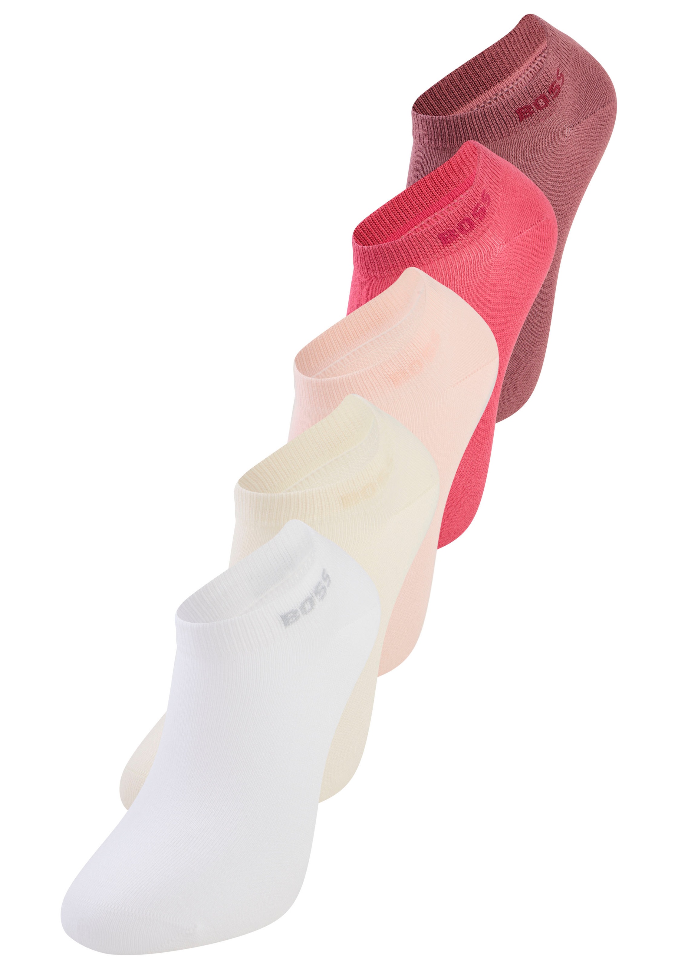 BOSS Sneakersocken »5P AS Logo CC W« Packung, 5er, 5 Paar tlg. mit BOSS-Logoschriftzug