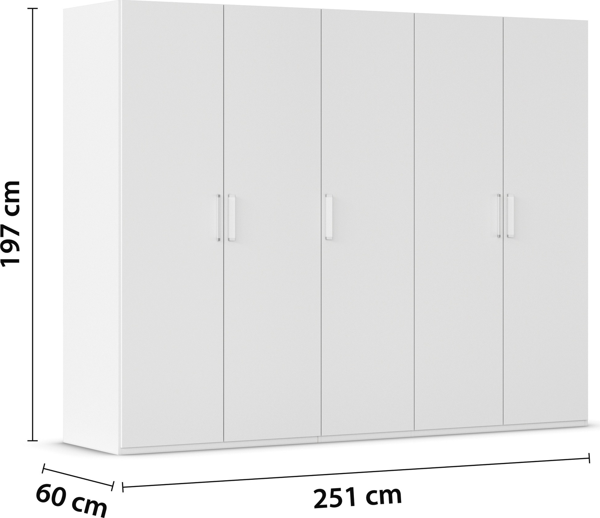 rauch Drehtürenschrank »Kleiderschrank Schrank Garderobe Schlafzimmerschrank EVELYN«, (in 2 Höhen 197 oder 210 cm erhältlich), in elegantem Stil, viel Stauraum 4 Breiten und 2 Höhen MADE IN GERMANY