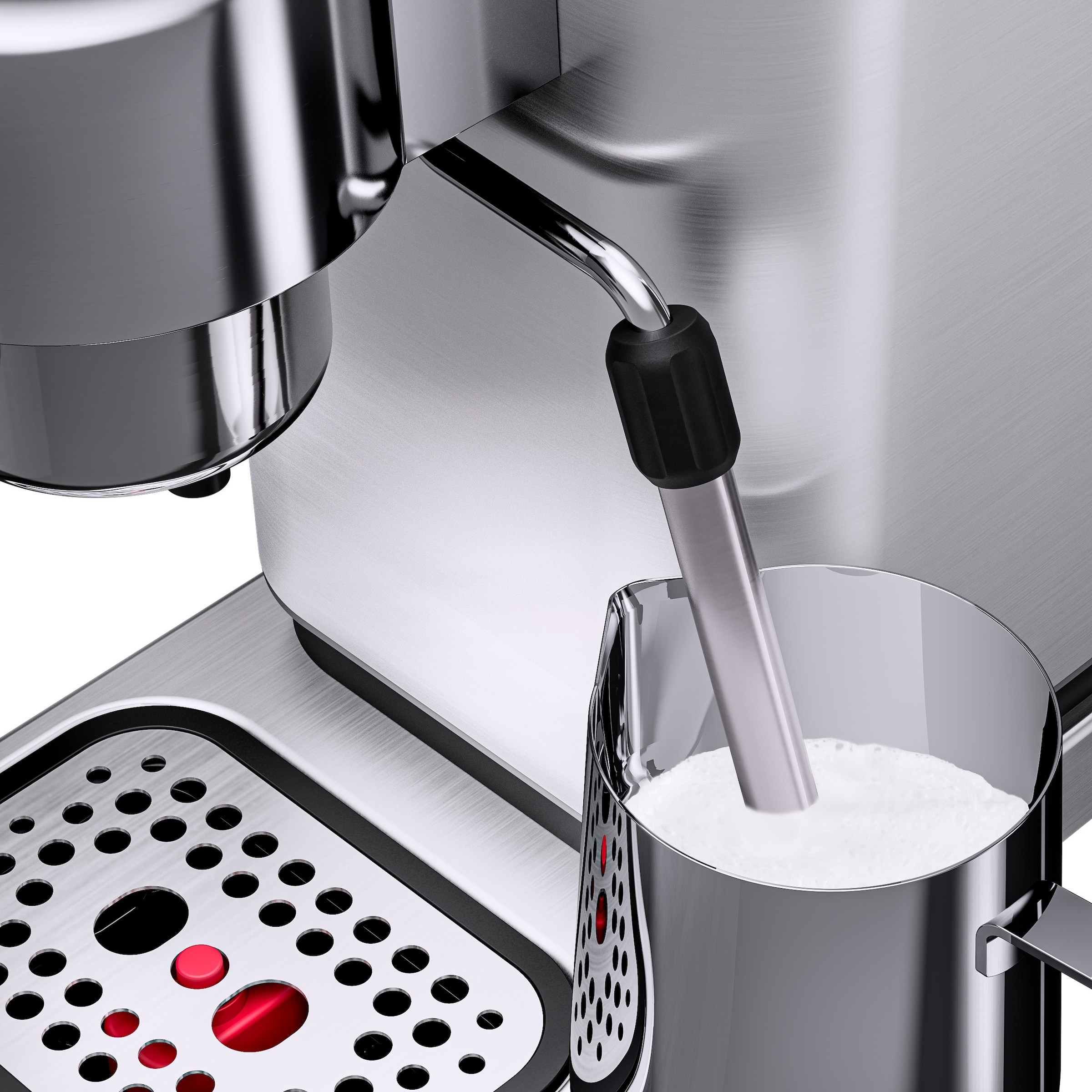WMF Espressomaschine »LONO«, kompakt, elegant, 15 bar, 1350 Watt, Milchschaumdüse, Cromargan