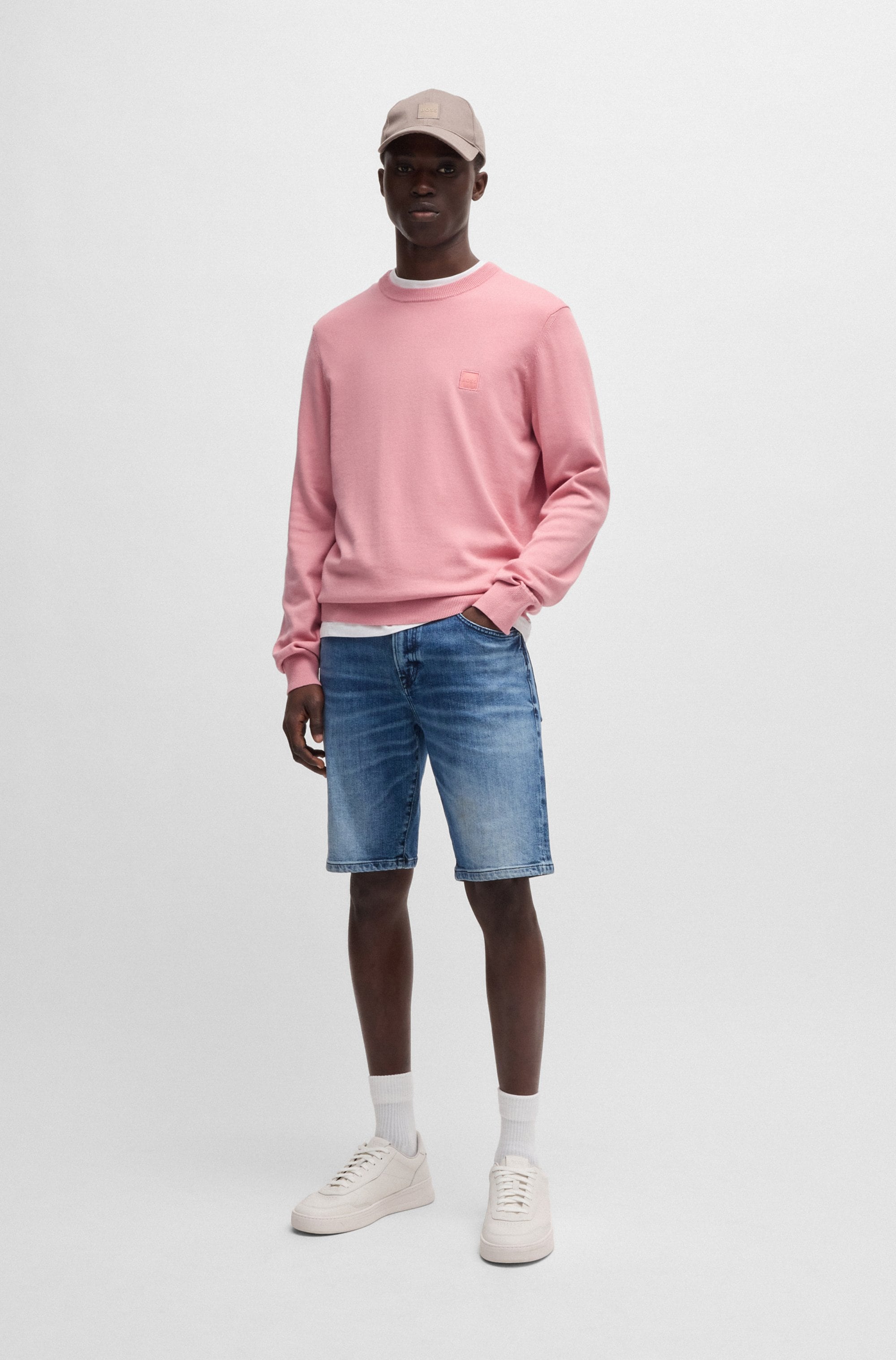 BOSS ORANGE Strickpullover »Kanovano_S 1026«, mit Rundhalsausschnitt