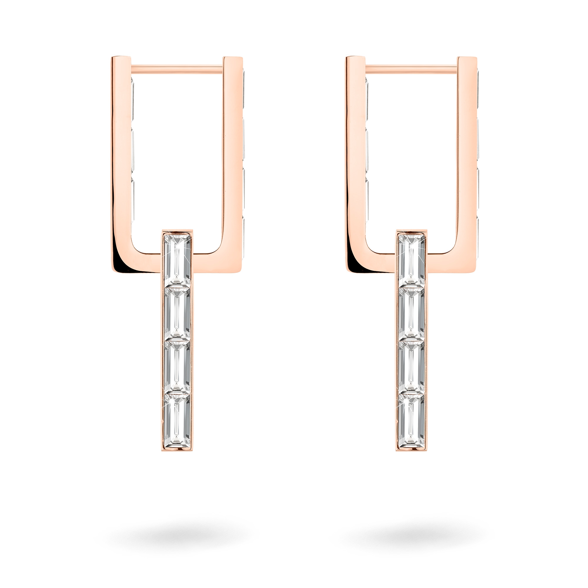 Liebeskind Berlin Paar Creolen »Schmuck Geschenk Edelstahl Ohrringe Sparkling Link, LJ-1472-E-38«, mit Zirkonia (synth.)
