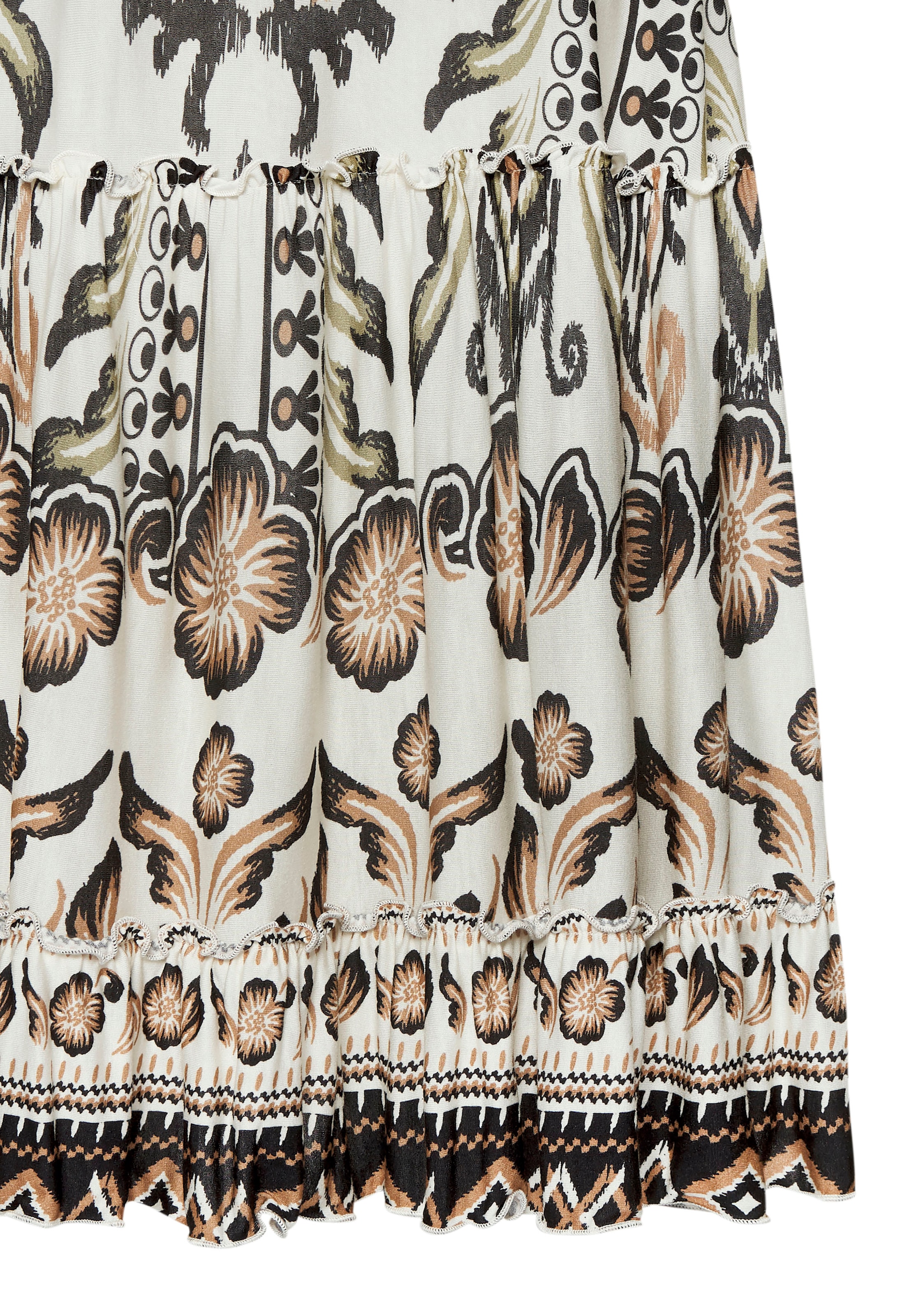 Buffalo Volantkleid, mit Volants, Druckkleid, Sommerkleid, verspielt