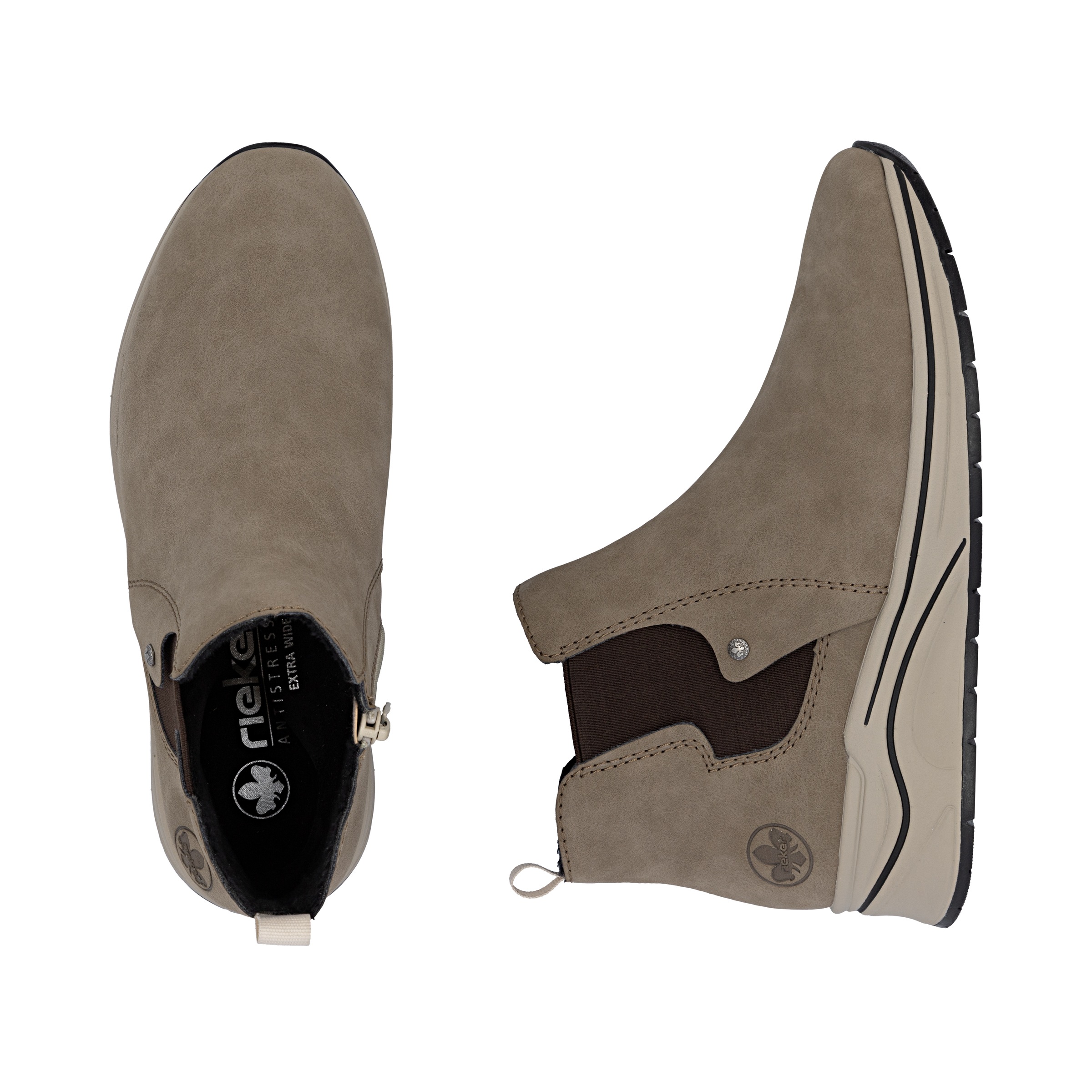 Rieker Slip-On Sneaker, Boots, Stiefelette, High Top Sneaker, Keilboots mit Stretcheinsatz