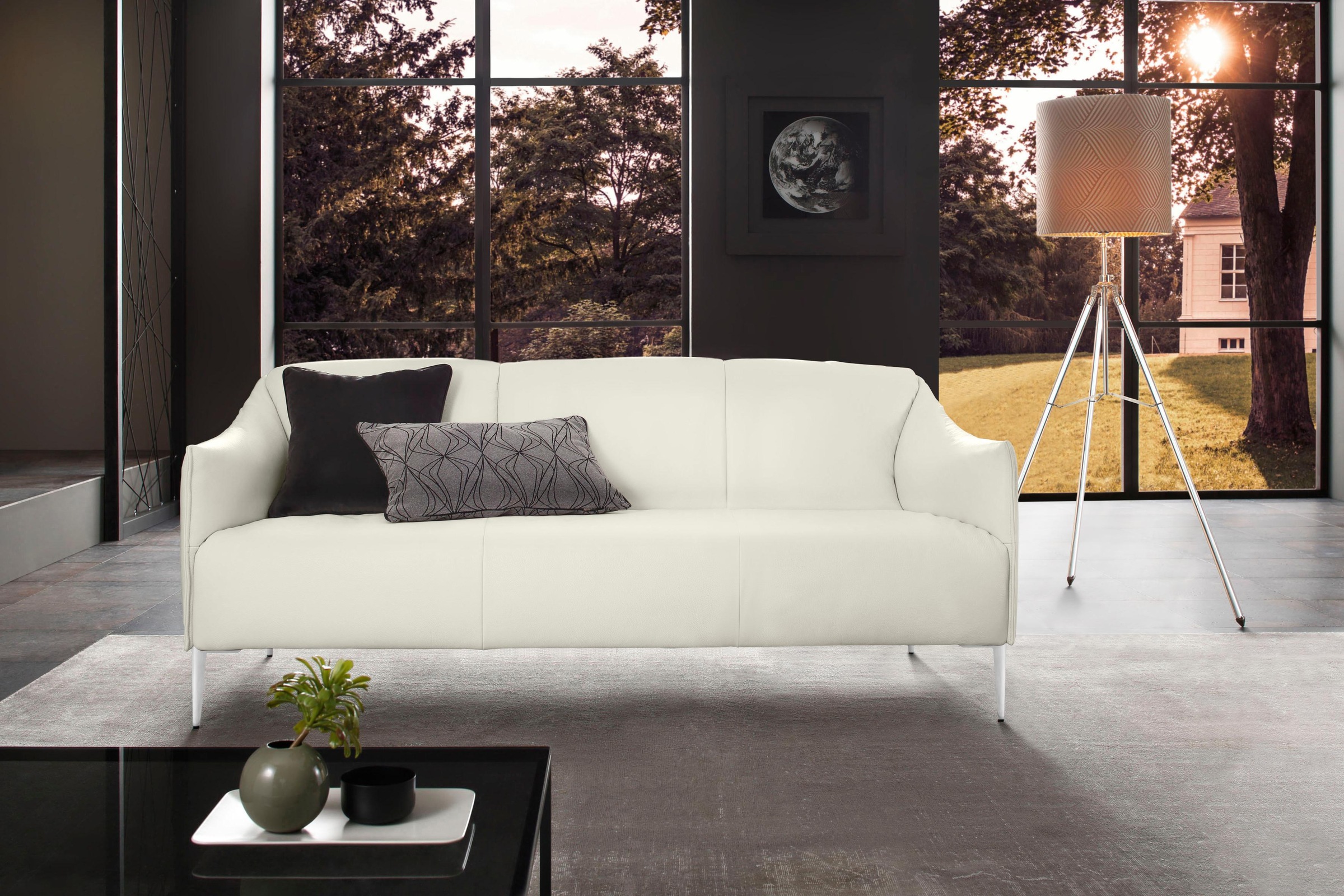 W.SCHILLIG 2,5-Sitzer »sally« mit Metallfüßen in Chrom glänzend, Breite 194 cm