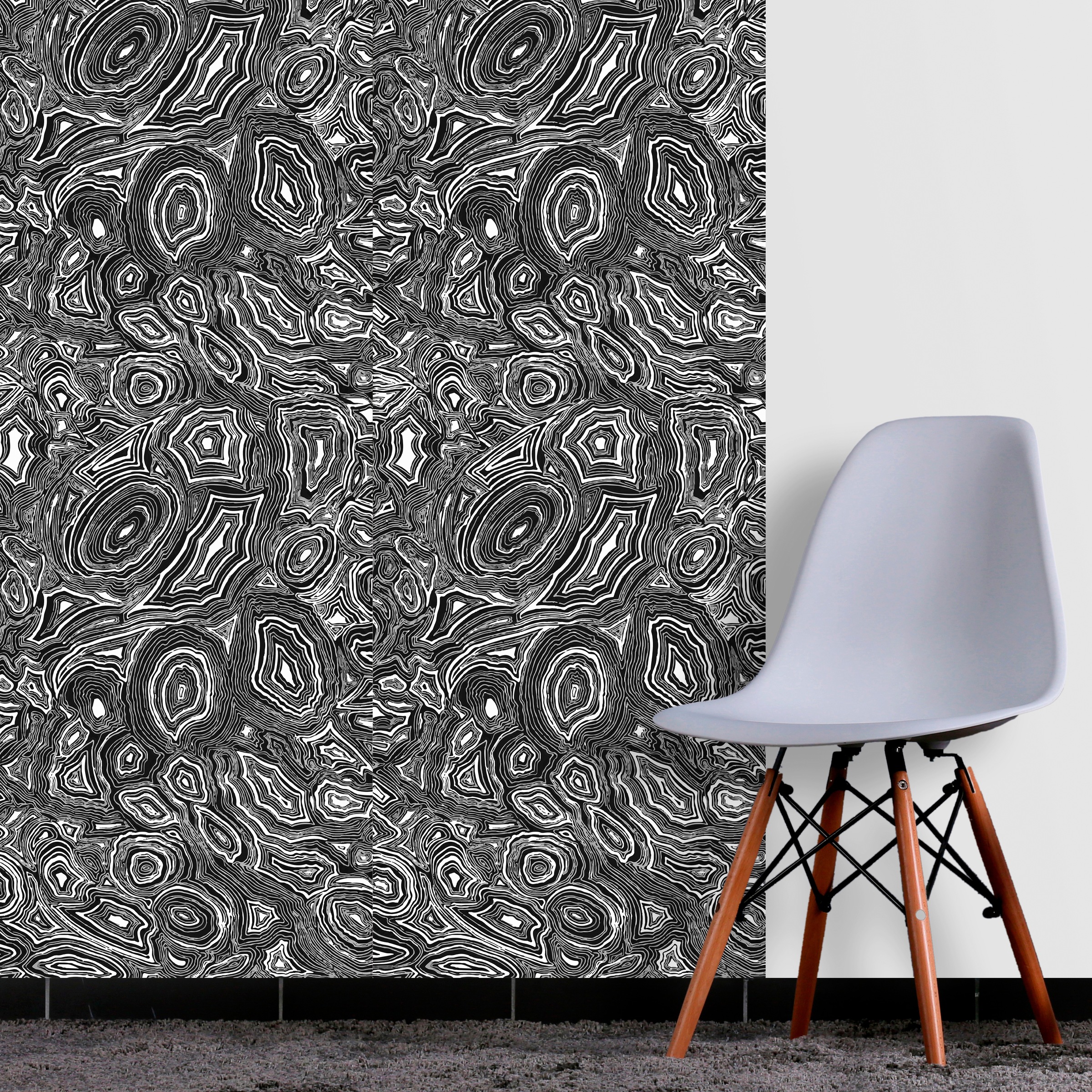 queence Vinyltapete »Remi«, bedruckt-3D-Optik-clean-Motiv, 90x250cm, selbstklebend, kinderleichte Anbringung, Sticker