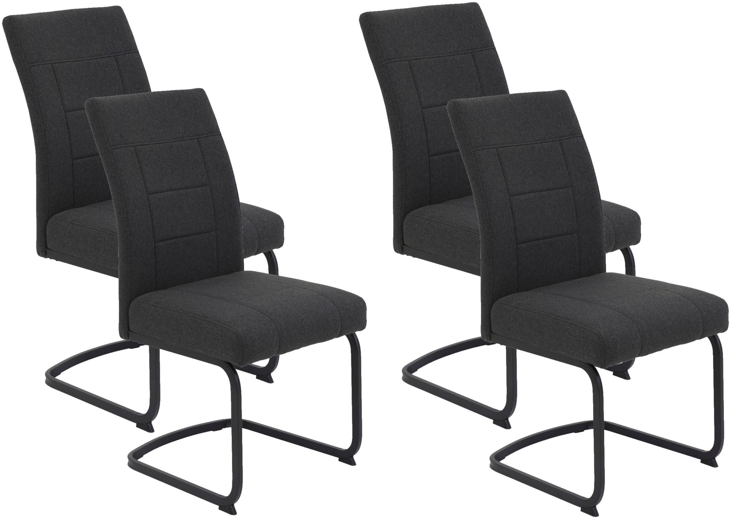HELA Freischwinger »BRINDISI, Esszimmerstuhl«, (Set), 4 St., Webstoff-Flach günstig online kaufen