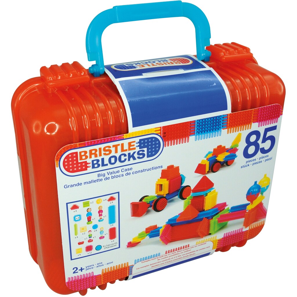 BRISTLE BLOCKS Spielbausteine »Bristle Blocks 85 Teile im Koffer«, (85 St.)