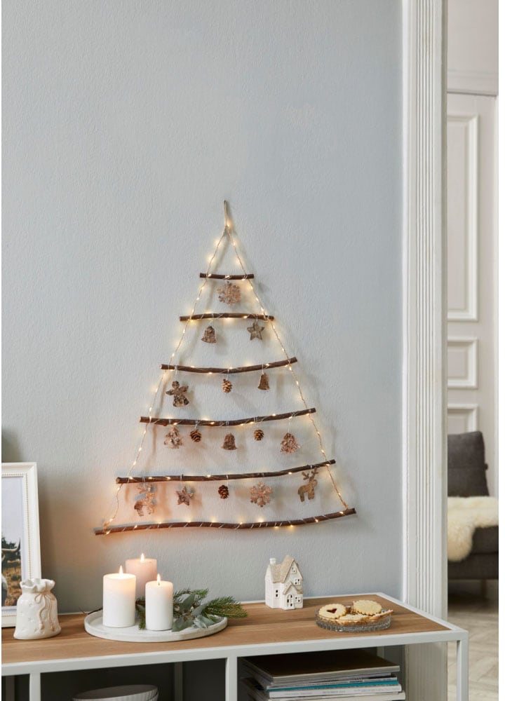 Schneider LED Baum »Tannenbaum, Weihnachtsdeko«, Wanddeko aus Holz mit 75  warmweißen LEDs, Höhe ca. 80 cm auf Rechnung kaufen