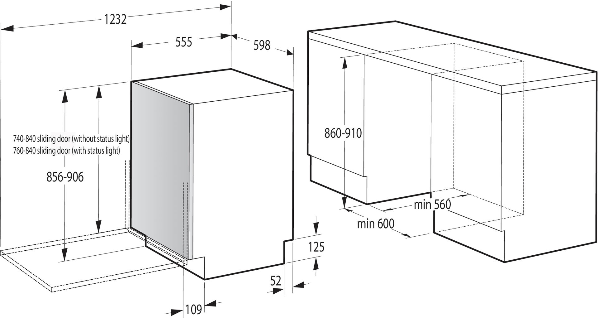 7. Bild von GORENJE vollintegrierbarer Geschirrspüler »GV 693C60 XXL«, GV 693C60 XXL, 7,5 l, 16 Maßgedecke, XXL-Geschirrspüler