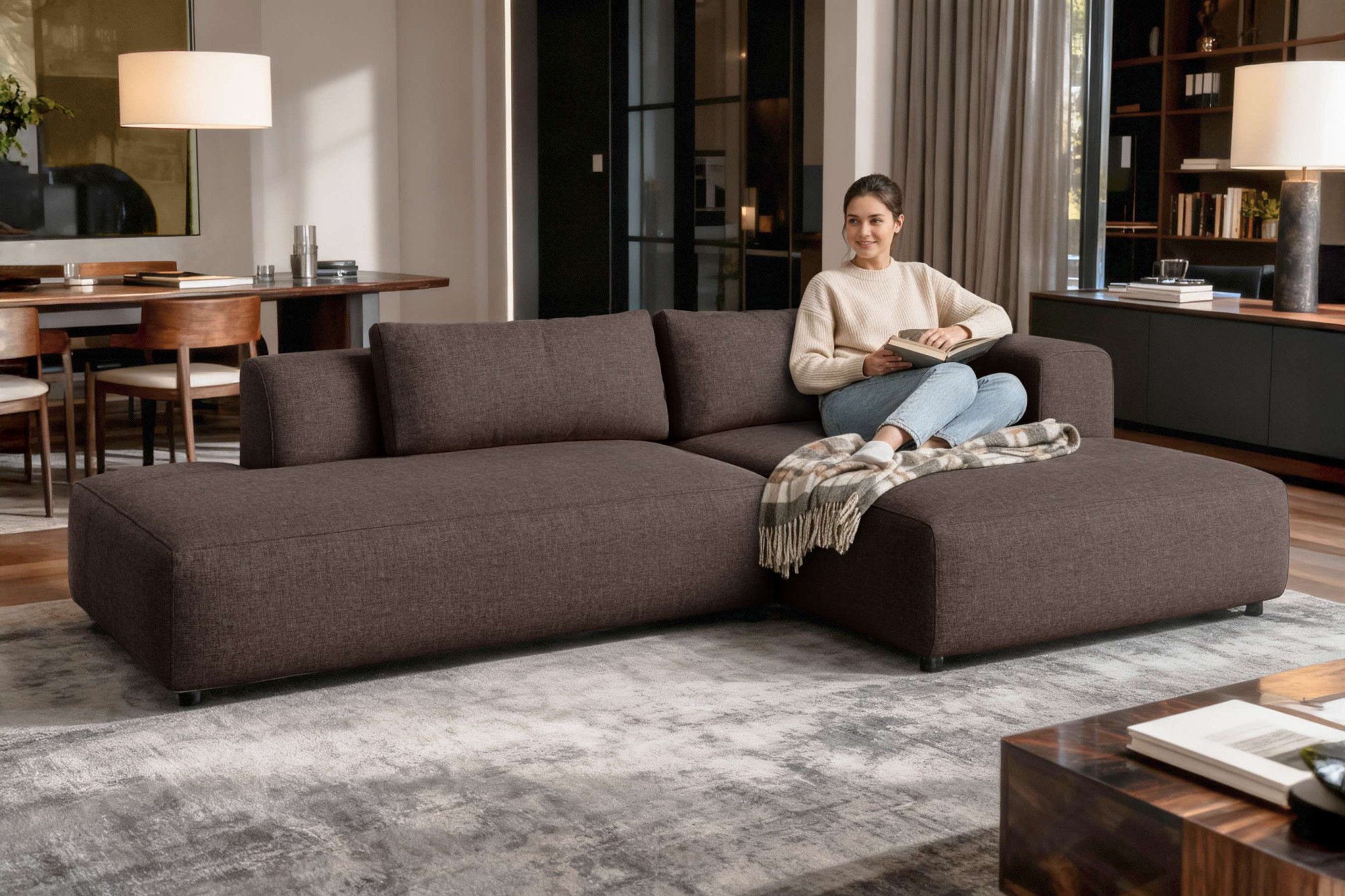 OTTO home Ecksofa »TIARRA Design-Sofa mit Ottomane recht/links bestellbar, günstig online kaufen