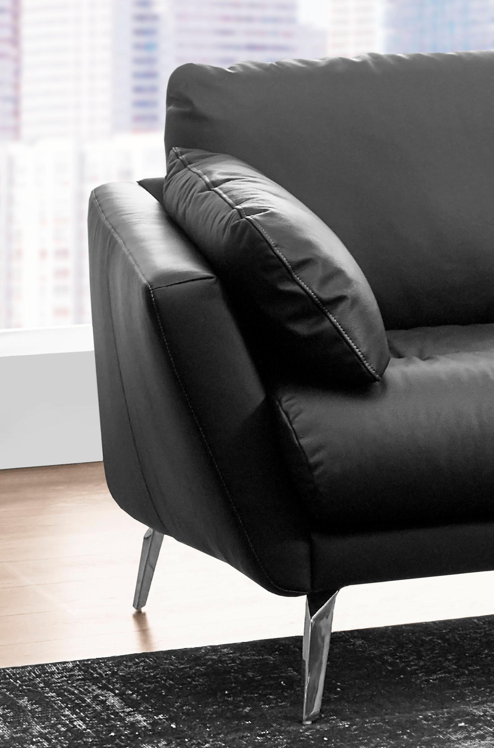 W.SCHILLIG Ecksofa »softy, Designsofa, zeitlos und elegant, hoher Sitzkomfort, L-Form«, mit dekorativer Heftung im Sitz, Füße Chrom glänzend