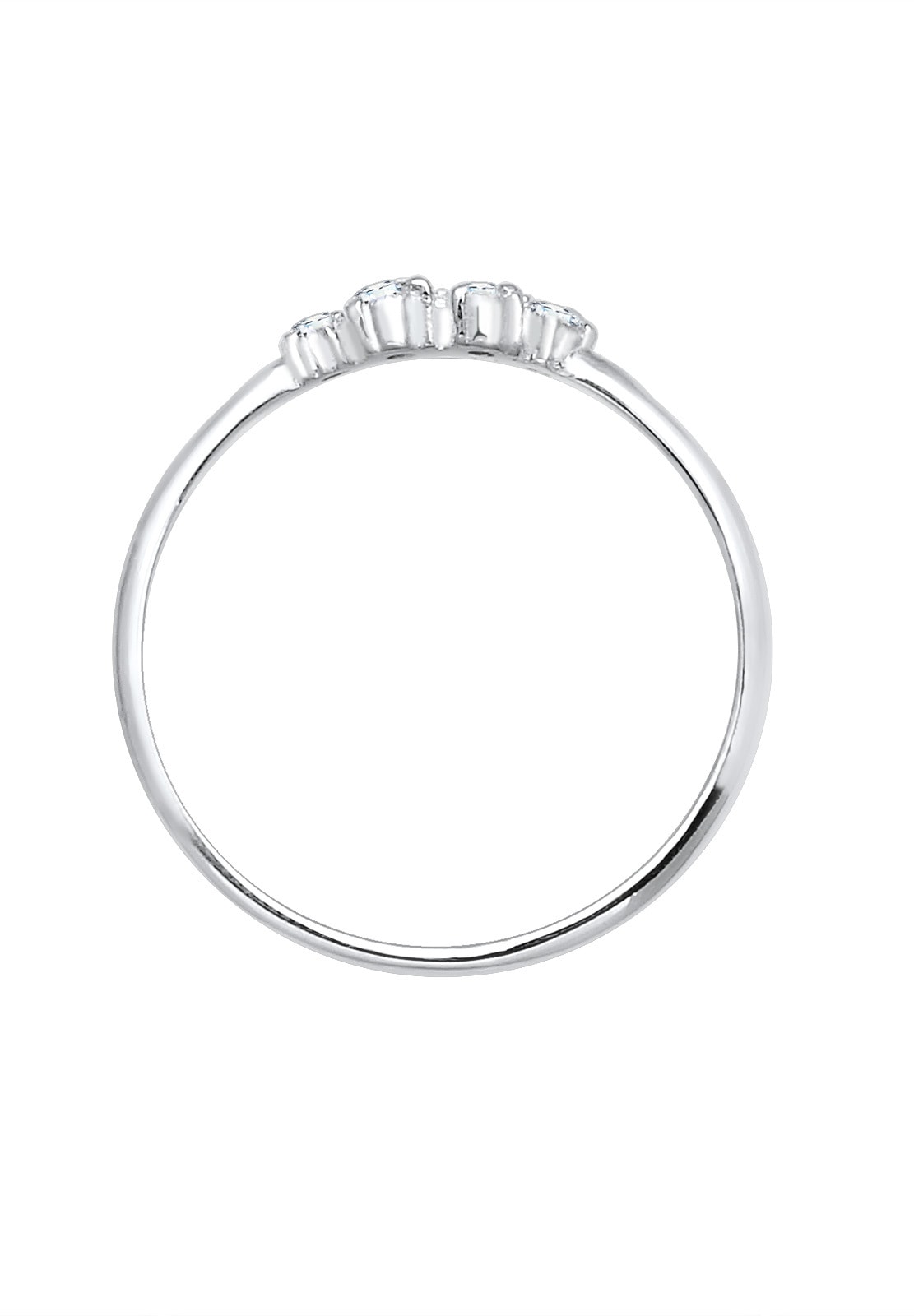 Elli DIAMONDS Verlobungsring »Verlobung Diamant (0.105 ct) Pavé 925 Silber«