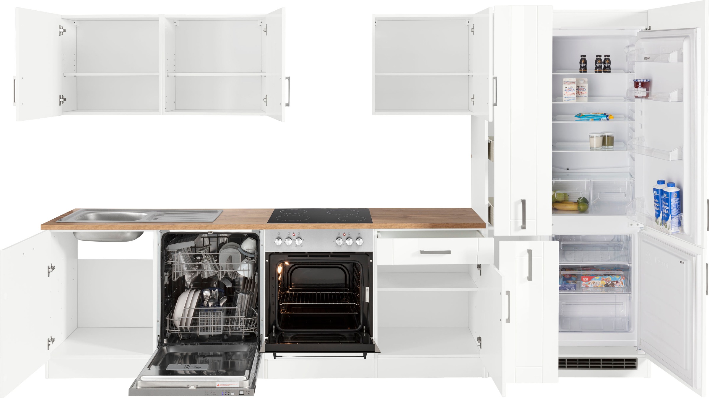 KOCHSTATION Küchenzeile »KS-Tinnum«, ohne E-Geräte, Breite 330 cm