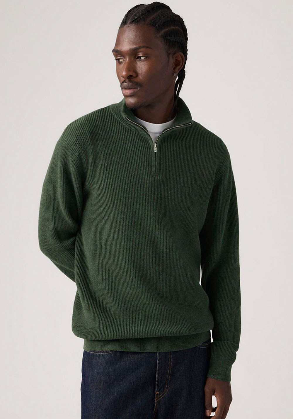 Levi's® Strickpullover »HM QUARTER ZIP SWEATER« mit Zipper und Struktur