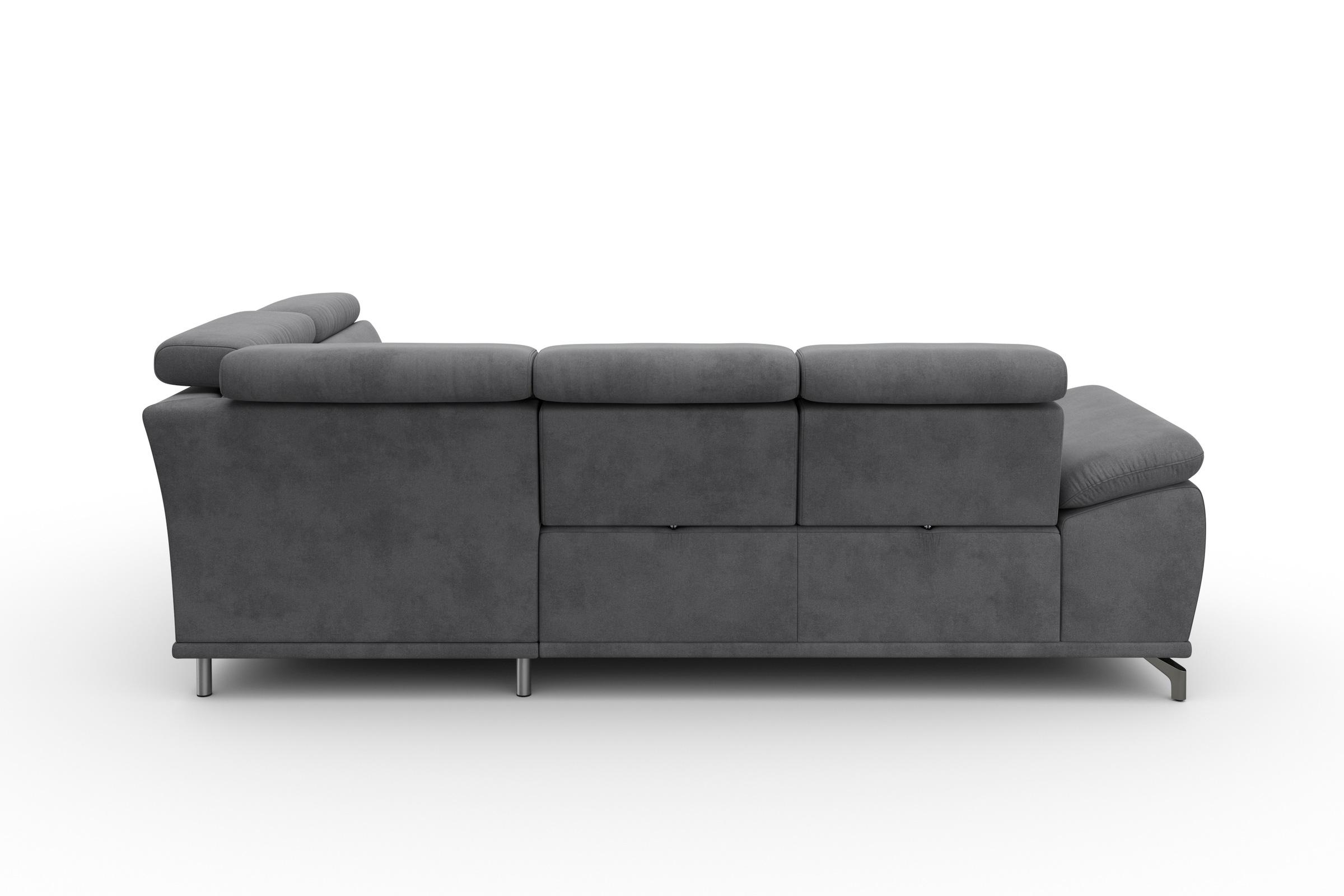sit&more Ecksofa »Cabrio L-Form, mit Sitztiefenverstellung, Arm- und Kopfteilverstellung«, 3 Nierenkissen, Federkern, optional Bettfunktion und Stauraum