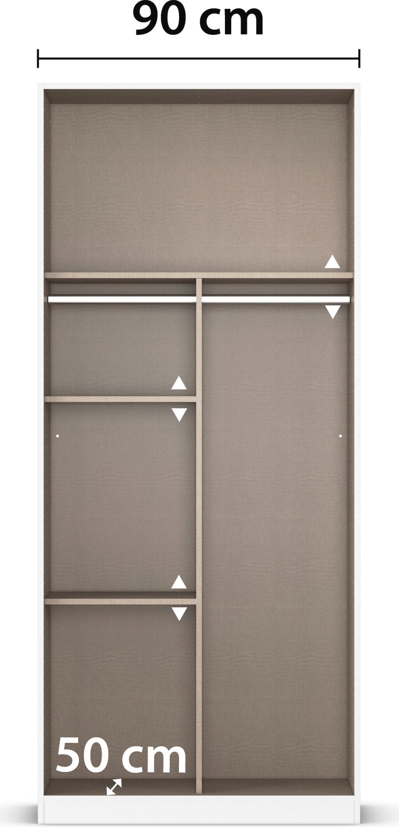 rauch Drehtürenschrank »Reflect«, mit Spiegelfront, inkl. praktischer Inneneinteilung und Stoffboxen-Set