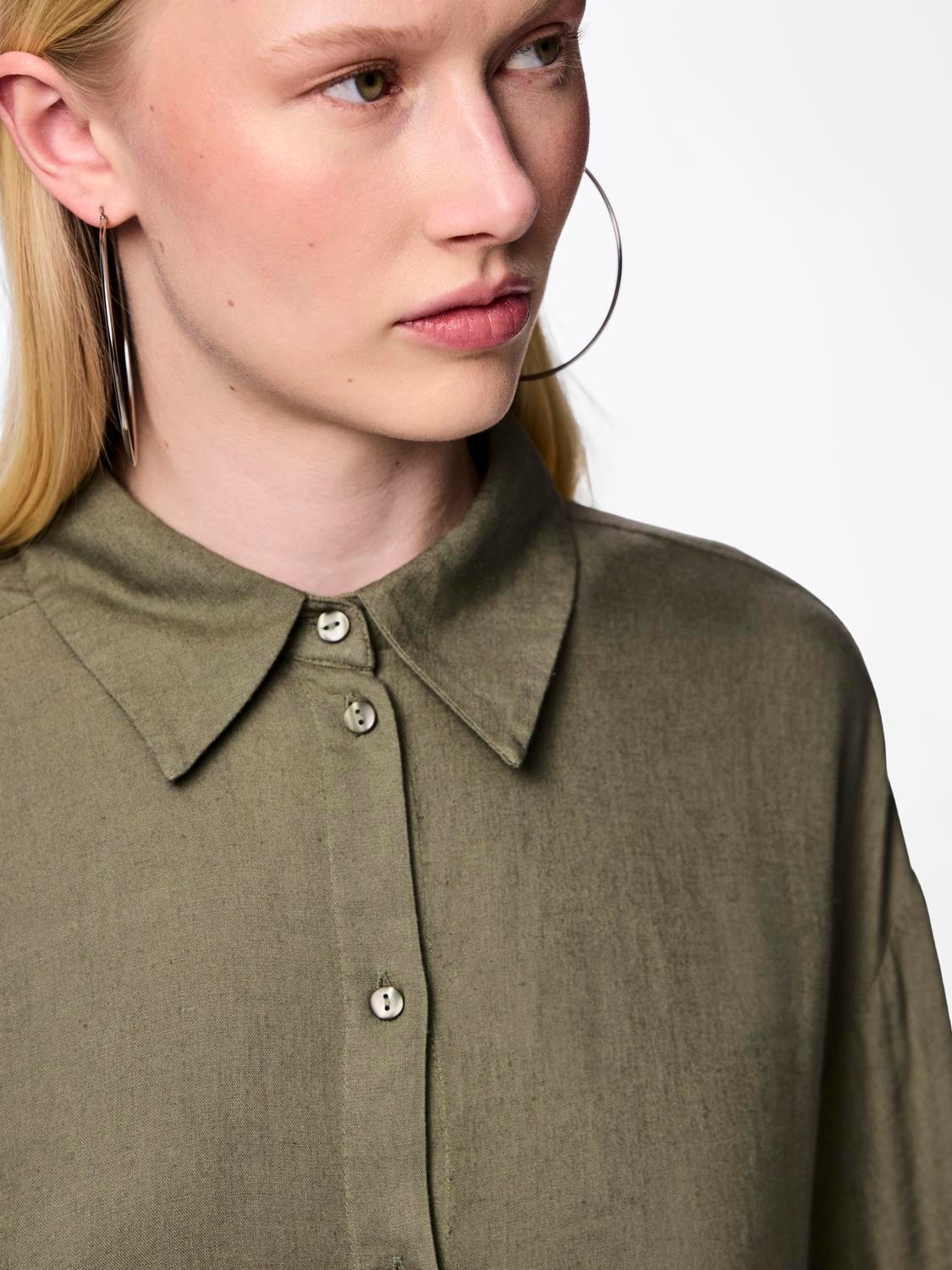 pieces Hemdbluse »PCPIA LS LOOSE SHIRT WVN NOOS«