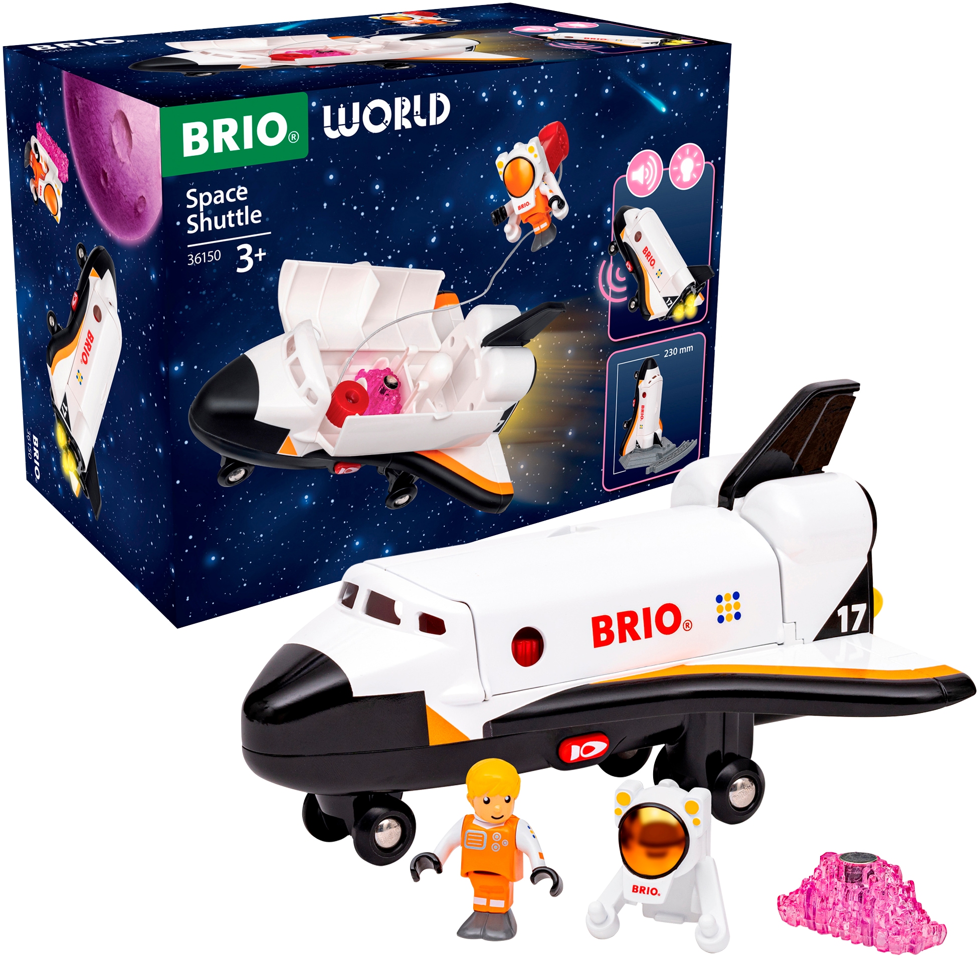 BRIO® Spielzeug-Flugrakete »BRIO® WORLD, Space Shuttle (36150)« mit Licht und Sound