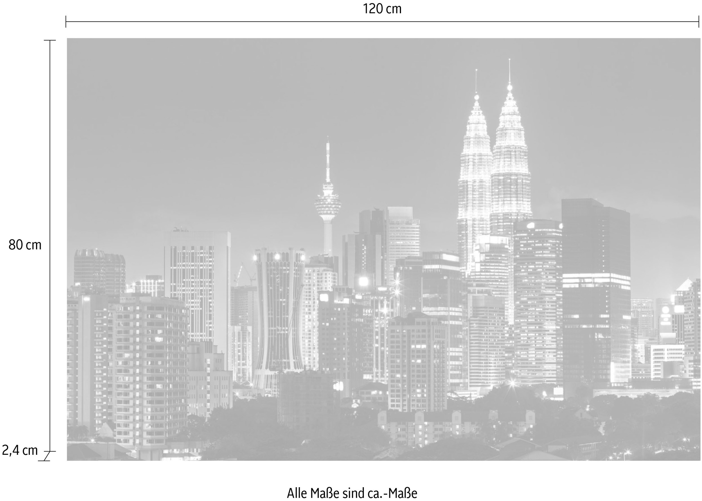 queence Acrylglasbild »Stadt«, Skyline-Gebäude-Städte, Fine Art-Print in Galeriequalität