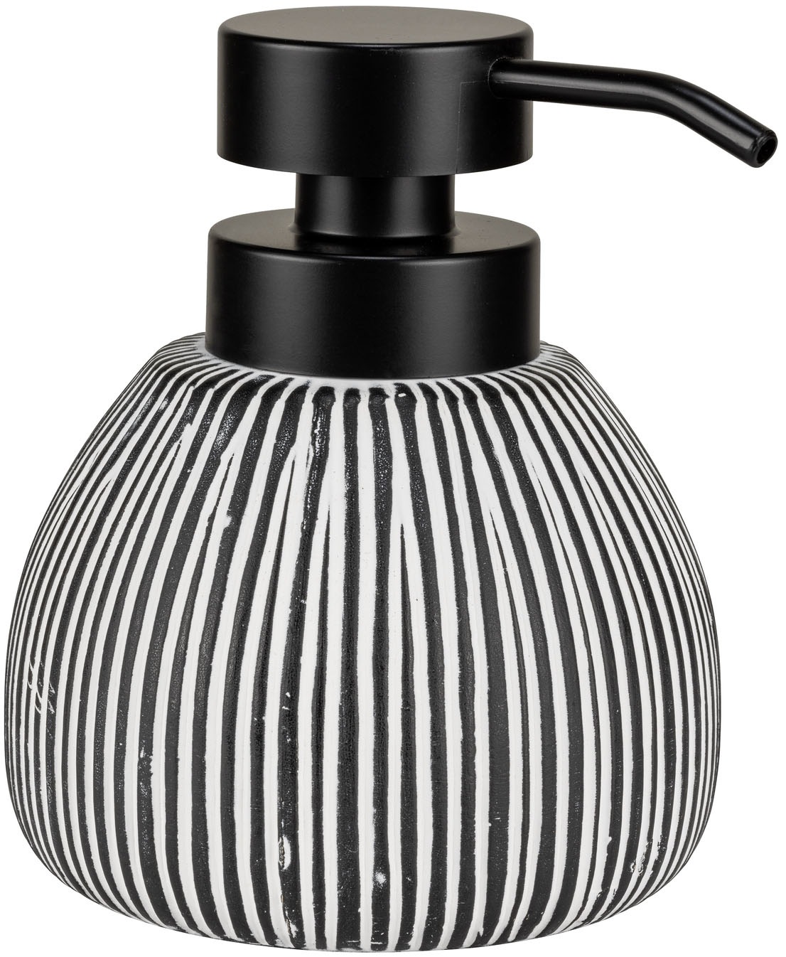 WENKO Seifenspender »Pascoli« Bad-Accessoire Set, strukturierte Oberfläche mit Goldakzenten, Keramik