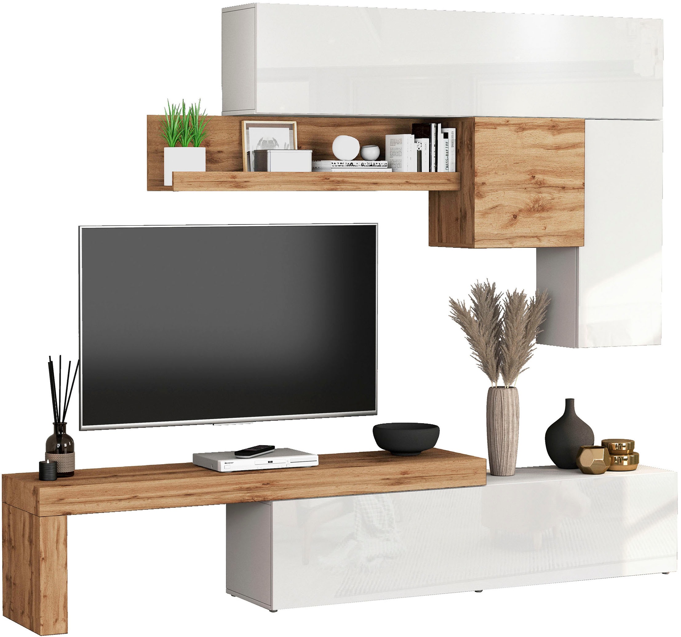 INOSIGN Wohnwand »Chronos Wohnwand, Medienwand, 5-er set« Set, 5 Stk. tlg. günstig online kaufen