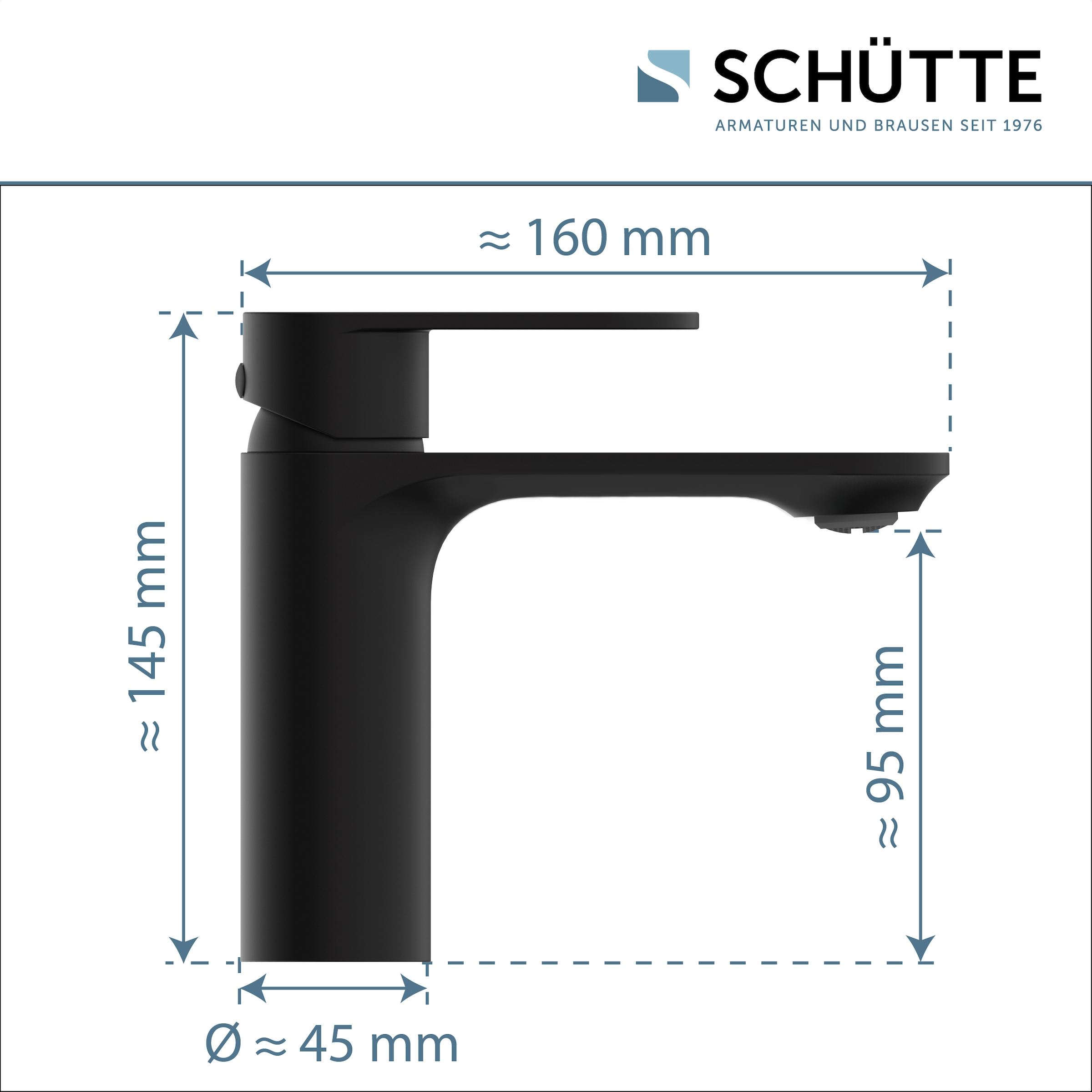 Schütte Waschtischarmatur »MONTANA« Wasserhahn Ablaufgarnitur Exzenter Energiesparende Cold-Start-Funktion
