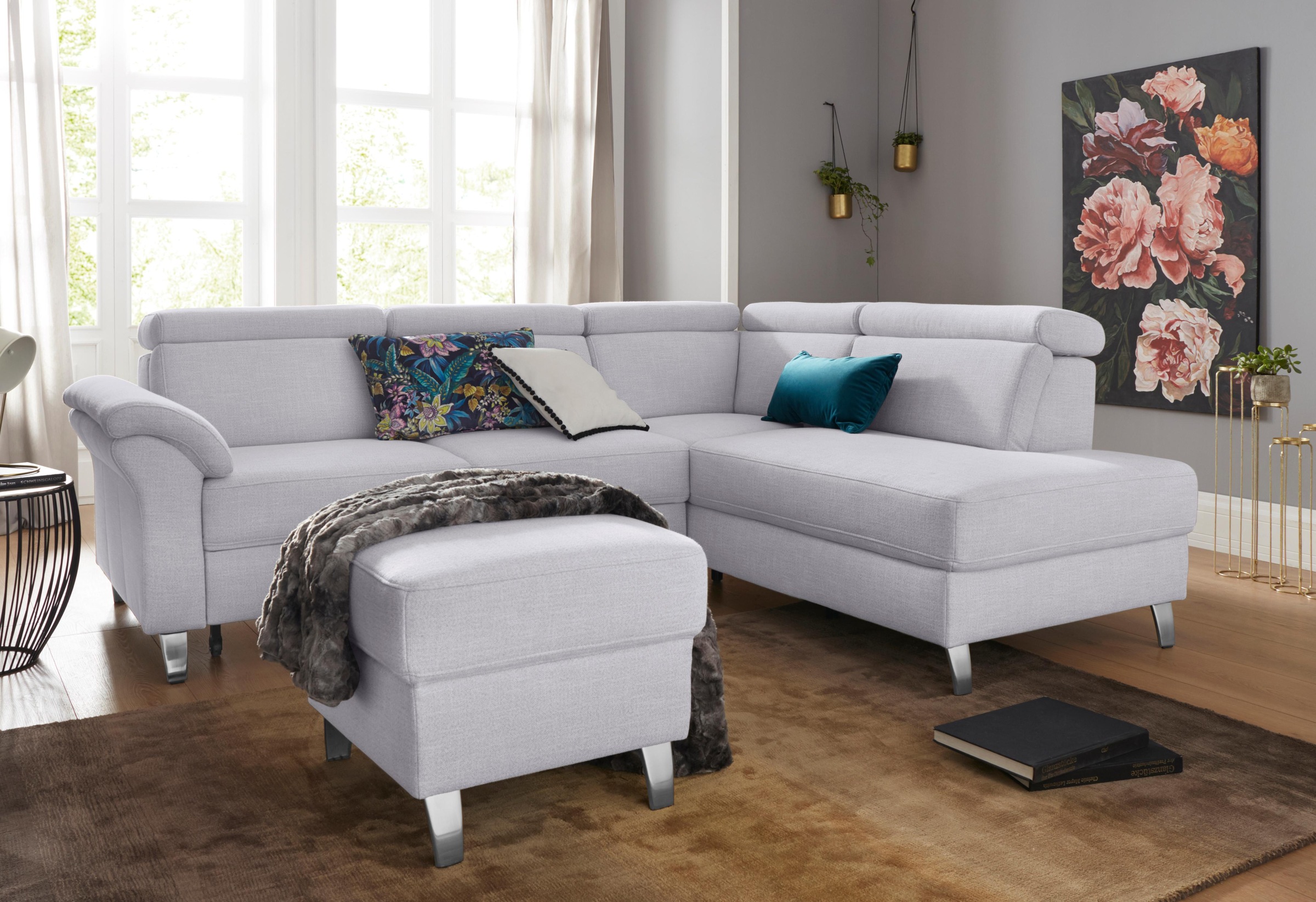 sit&more Ecksofa »Arngast L-Form« inklusive Kopfteilverstellung und Federke günstig online kaufen