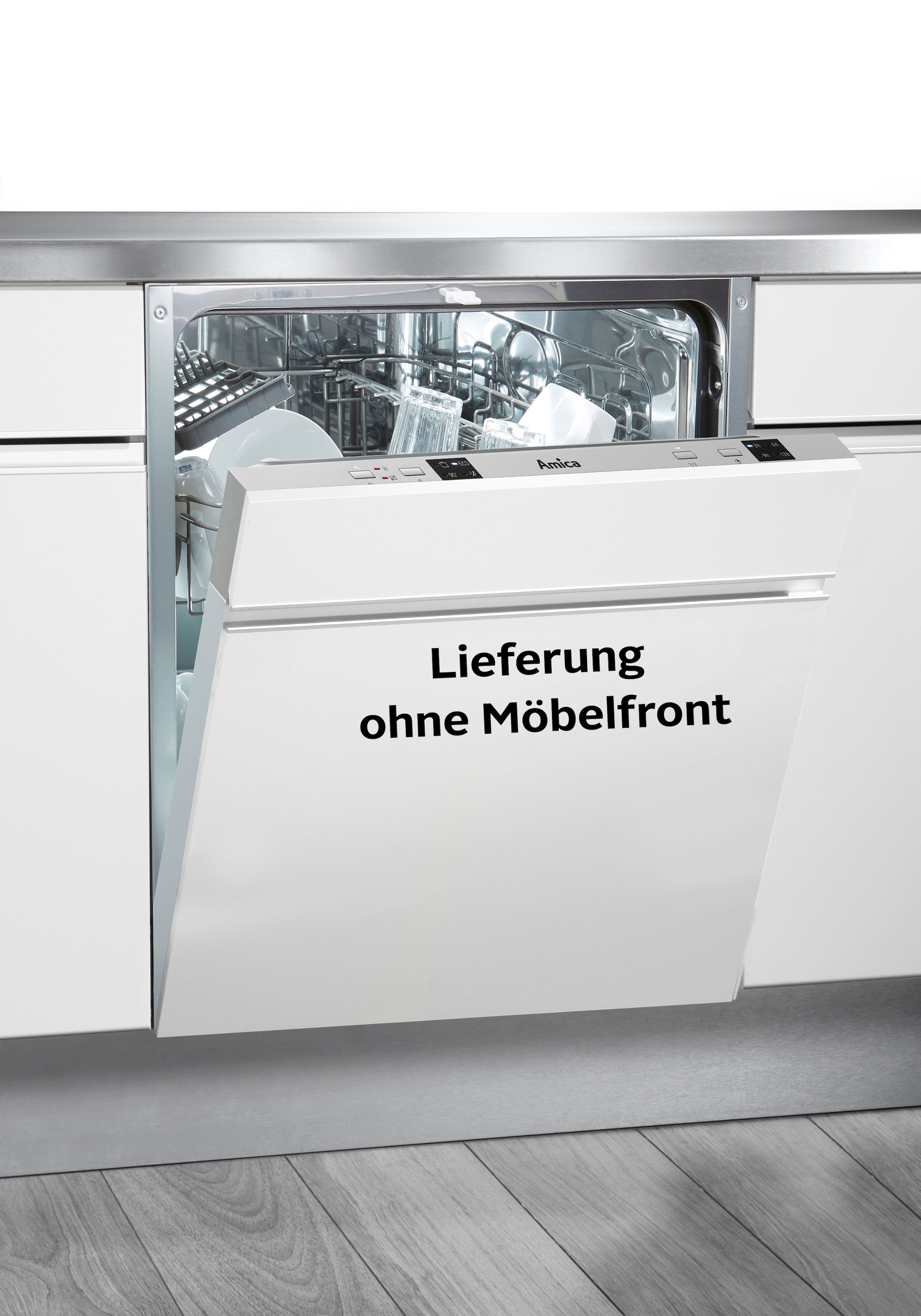 AMICA vollintegrierbarer Geschirrspüler »EGSPV 593 900-1« 13 Maßgedecke silberfarben Kontrollanzeige für Salz- und Klarspülermangel