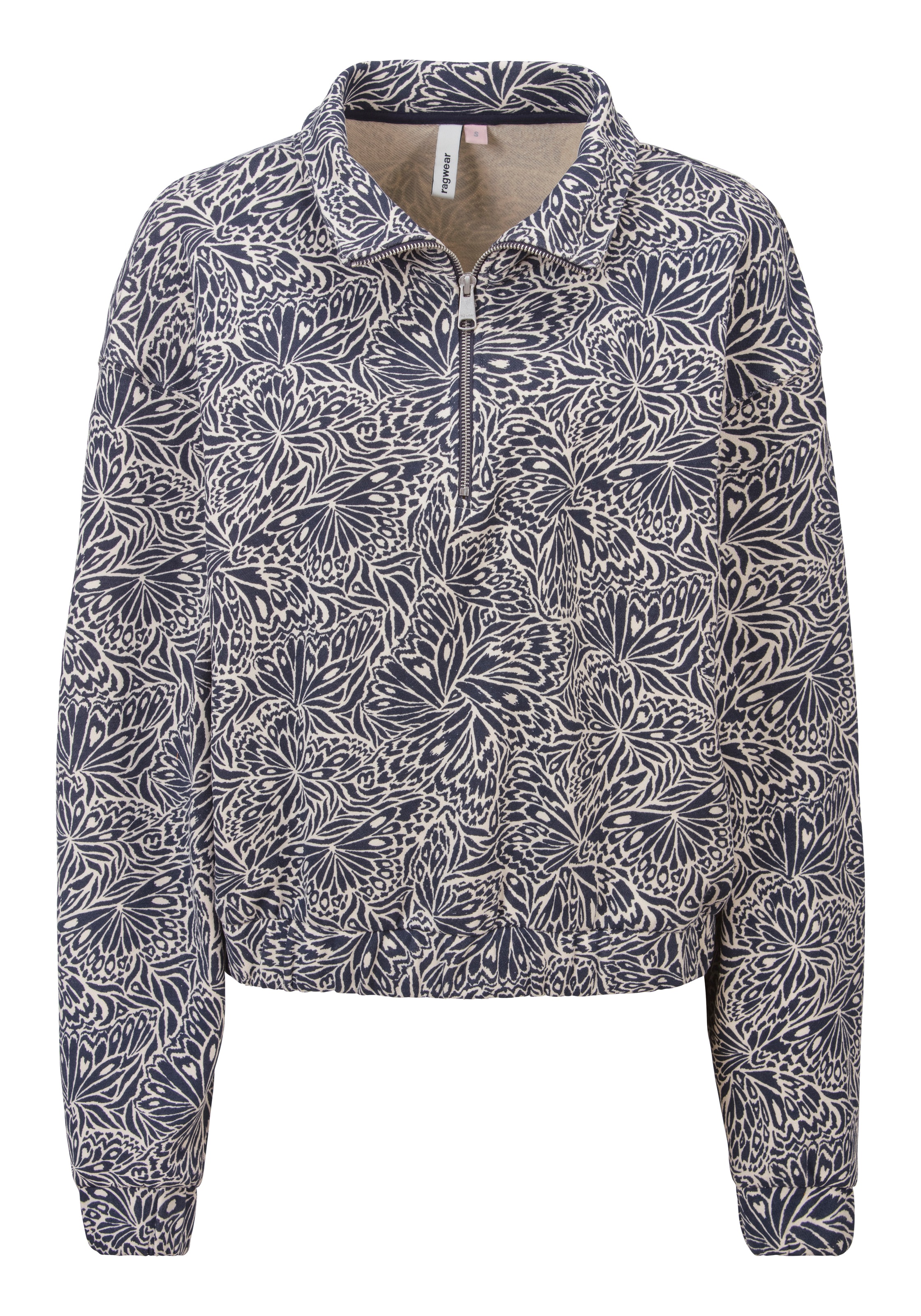 Ragwear Sweatshirt »IZZAR PRINT«, Stehkragen mit Reißverschluss im Troyer-Stil