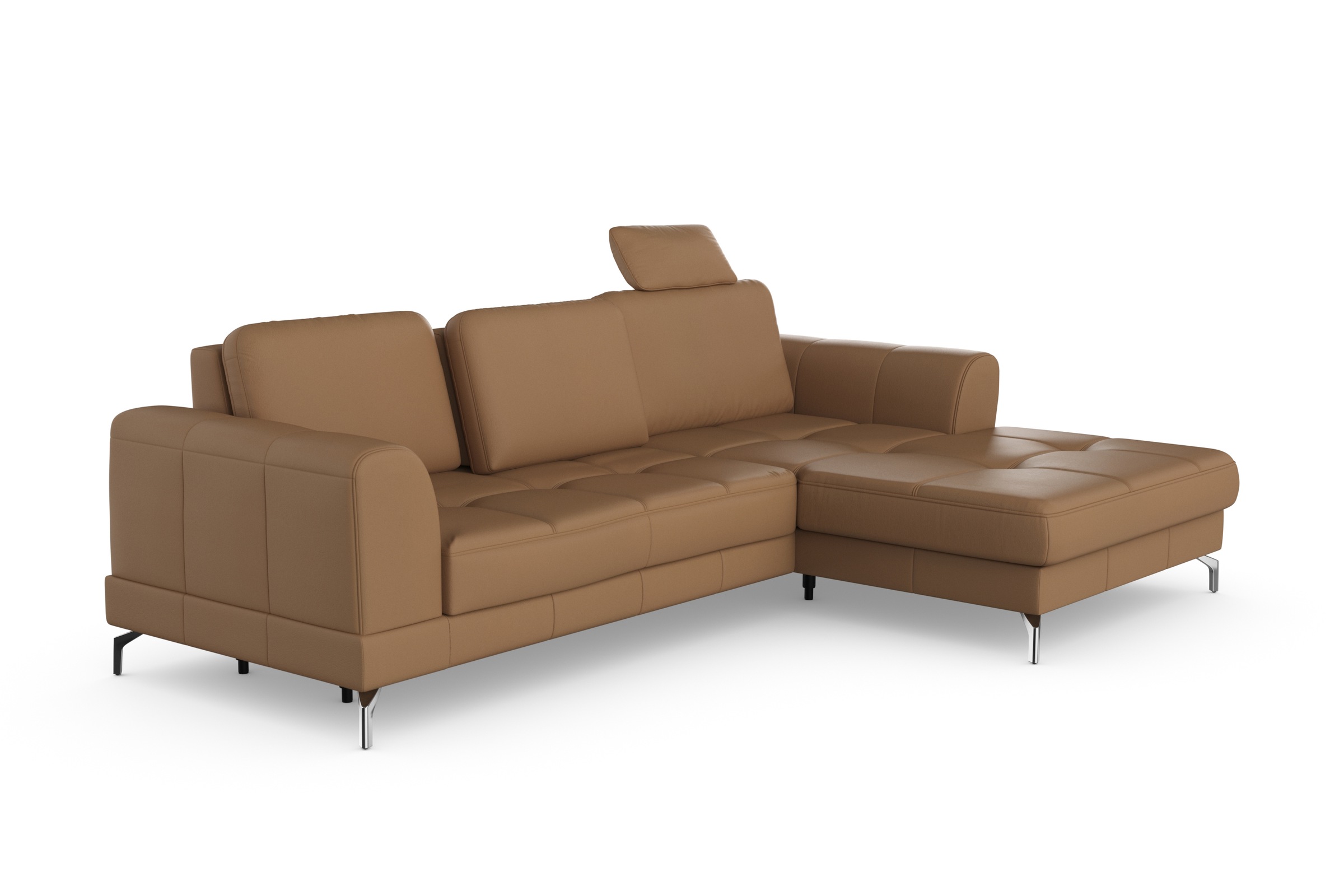 sit&more Ecksofa »Bendigo L-Form«, inklusive Sitztiefenverstellung, Bodenfreiheit 12 cm, in 2 Fußfarben