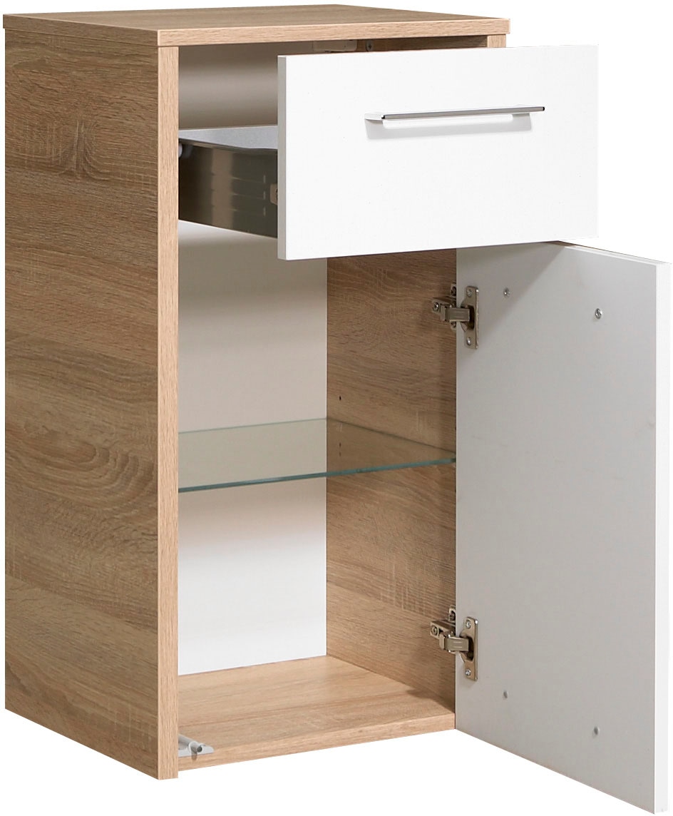 Saphir Badmöbel-Set »Quickset 382 5-teilig, Waschbeckenunterschrank mit LED-Spiegelschrank«, (11 St.), Hochschrank, Unterschrank, Hängeschrank, inkl. Türdämpfer, 8 Türen
