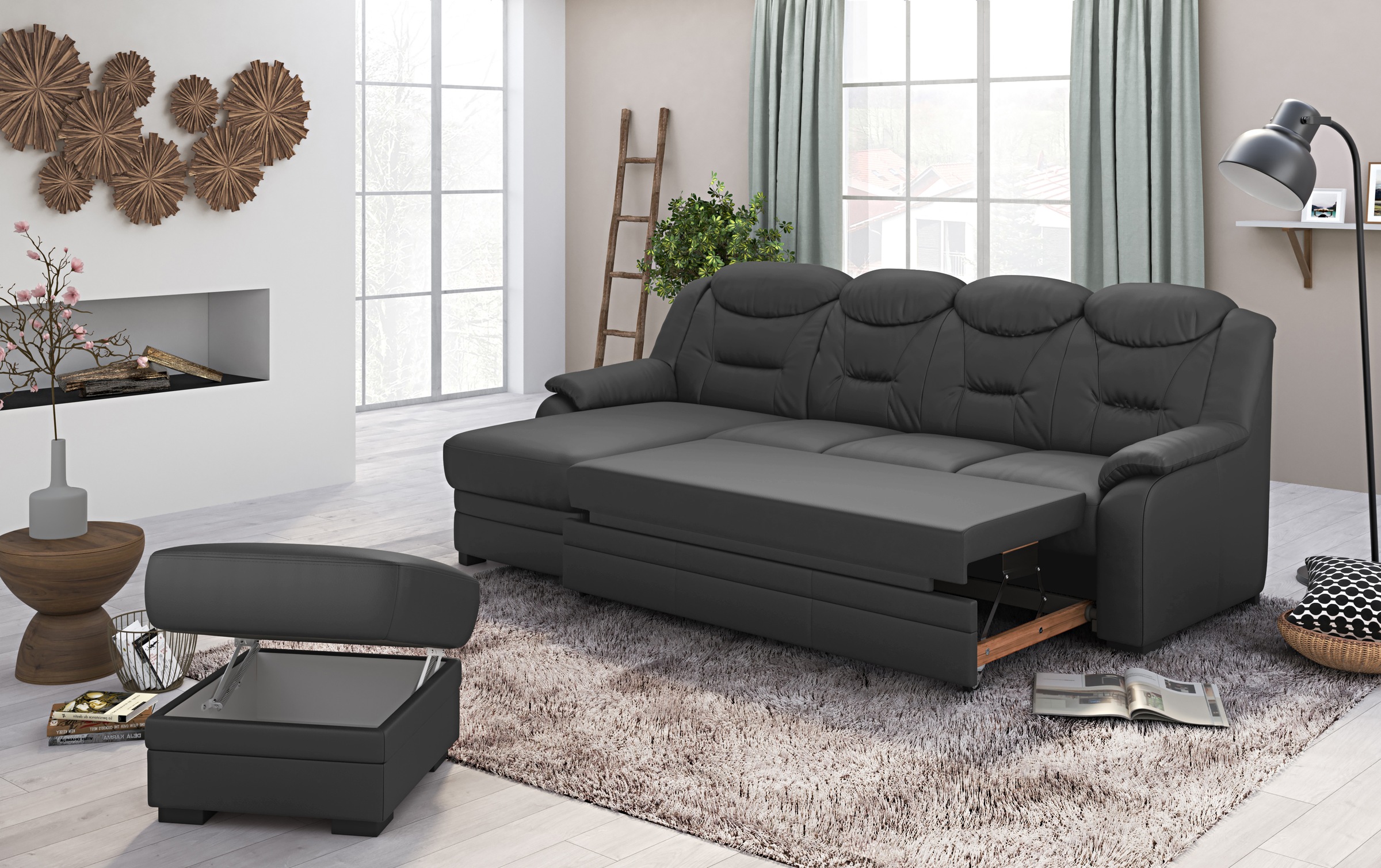 COTTA Ecksofa »Marcus L-Form«, wahlweise mit Bettfunktion