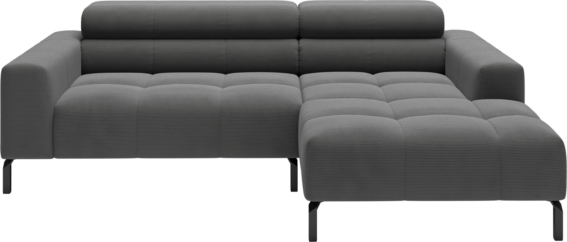 Home affaire Ecksofa »Claya, 223 cm breit, L-Form, Kopfteilverstellung« Moderne Steppung, weicher Polsteraufbau & saugroboterfreundliche Höhe