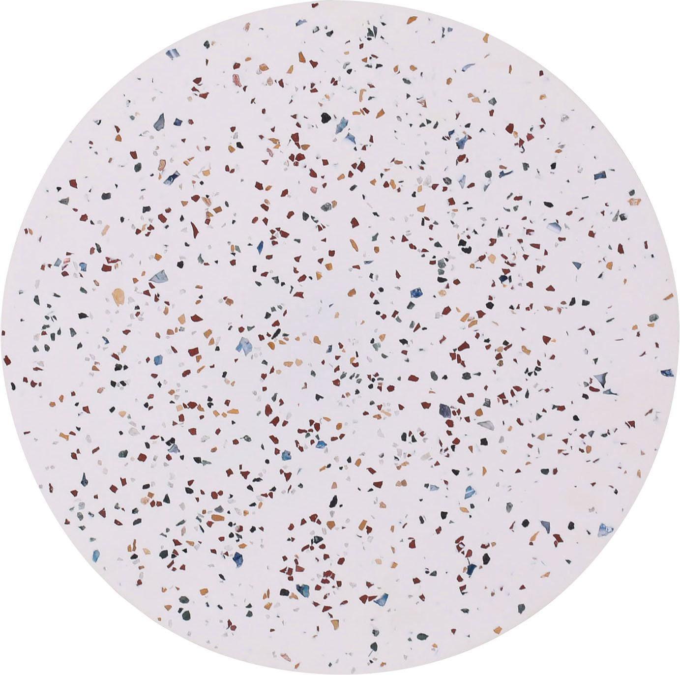 Leonique Beistelltisch »Menton« mit goldfarbenem Gestell und Terazzo Platte, in elegantem Design