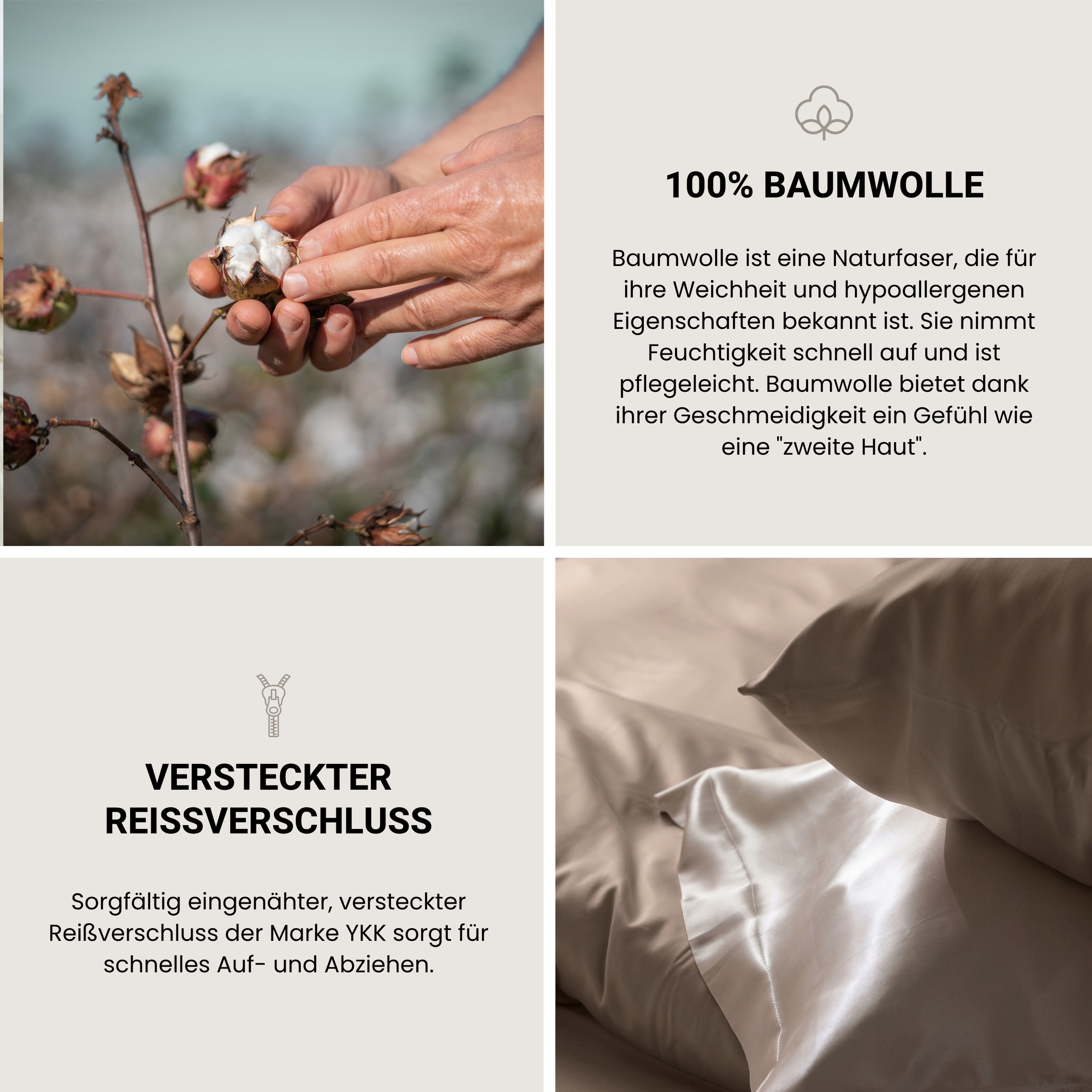 Schiesser Bettwäsche »Ella seidenmattes Premiumbettwäscheset aus feinstem Baumwollsatin«, Made in Green