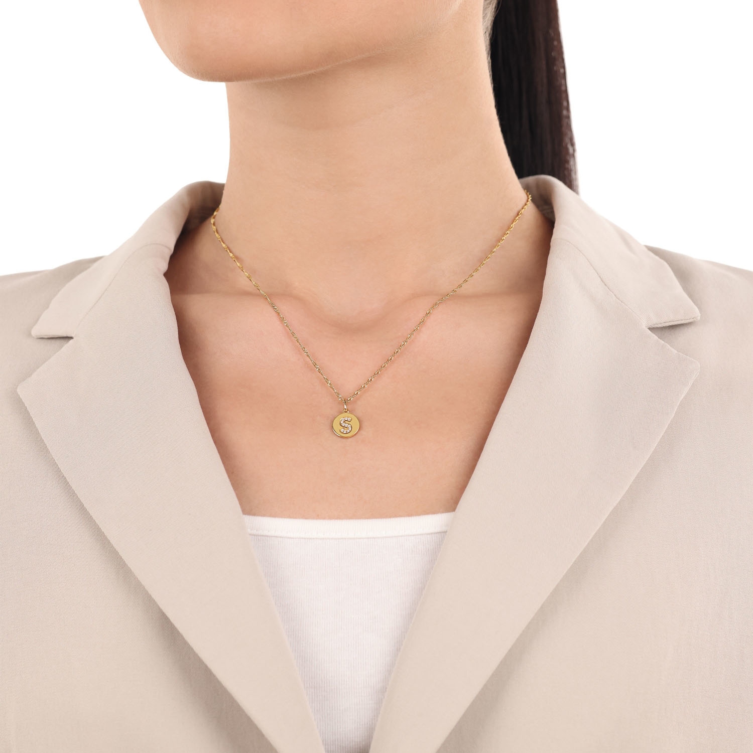 Amor Buchstabenanhänger »A-Z«  mit Zirkonia (synth.)