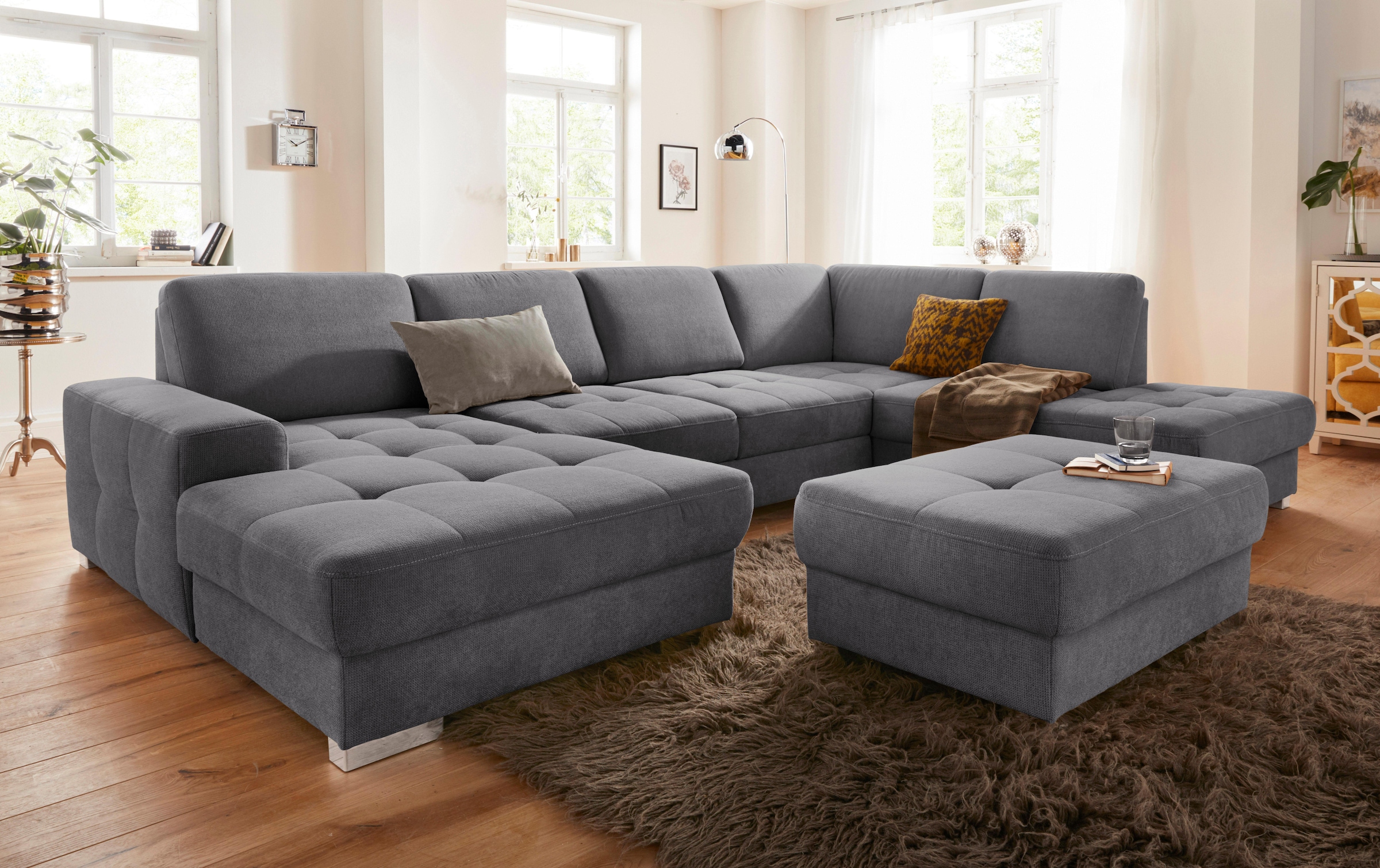 sit&more Wohnlandschaft »Santorini U-Form« mit Federkern und Sitztiefenvers günstig online kaufen